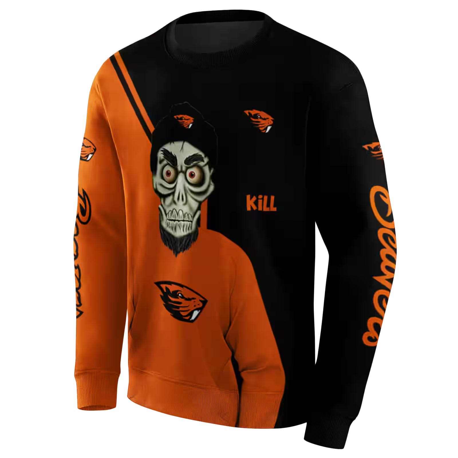 oregon state beavers achmed skull orange hoodie new arrival
