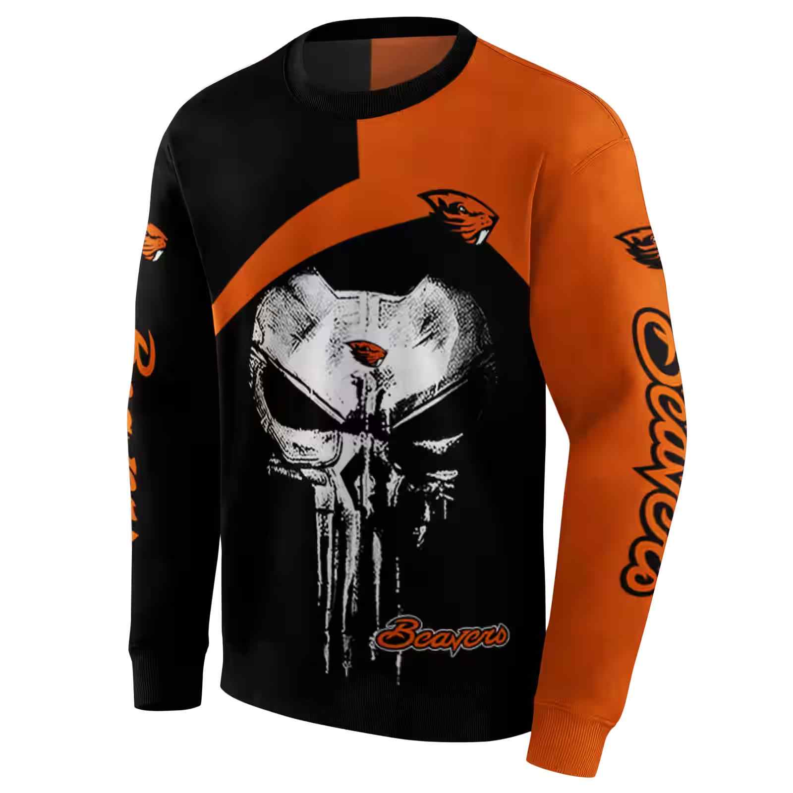 oregon state beavers skull punisher black hoodie new arrival