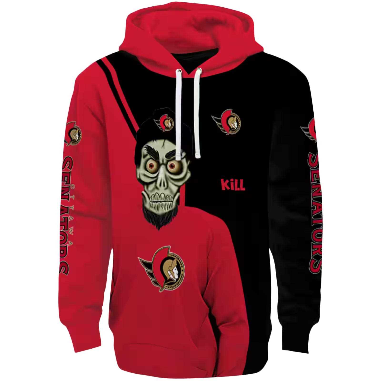 Ottawa Senators Achmed Skull Red Hoodie