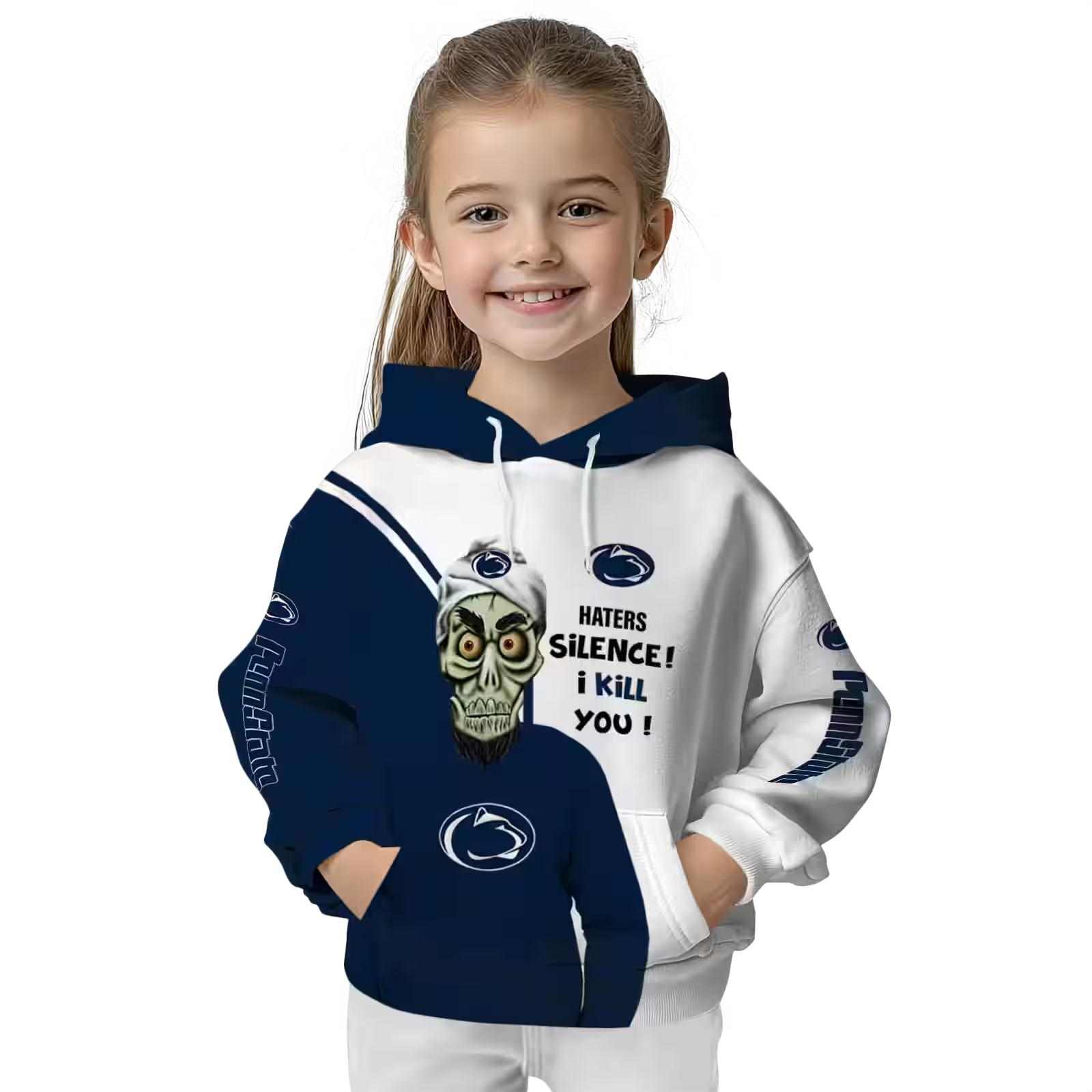 penn state nittany lions achmed skull blue hoodie top rated