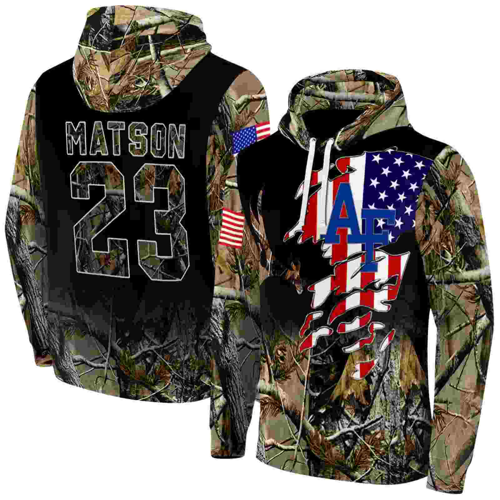 personalized air force falcons tree camo hoodie fashion forward