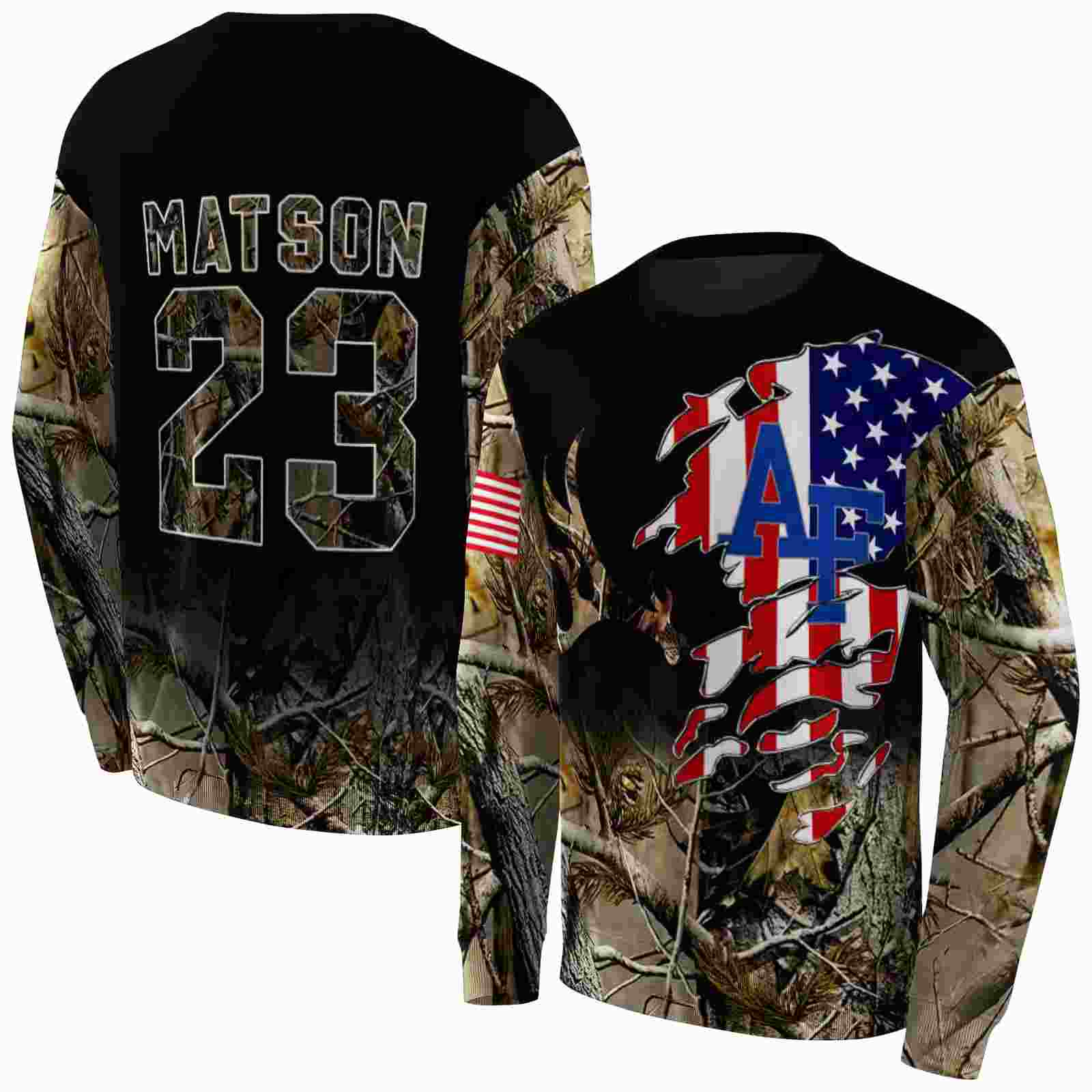 personalized air force falcons tree camo hoodie premium grade