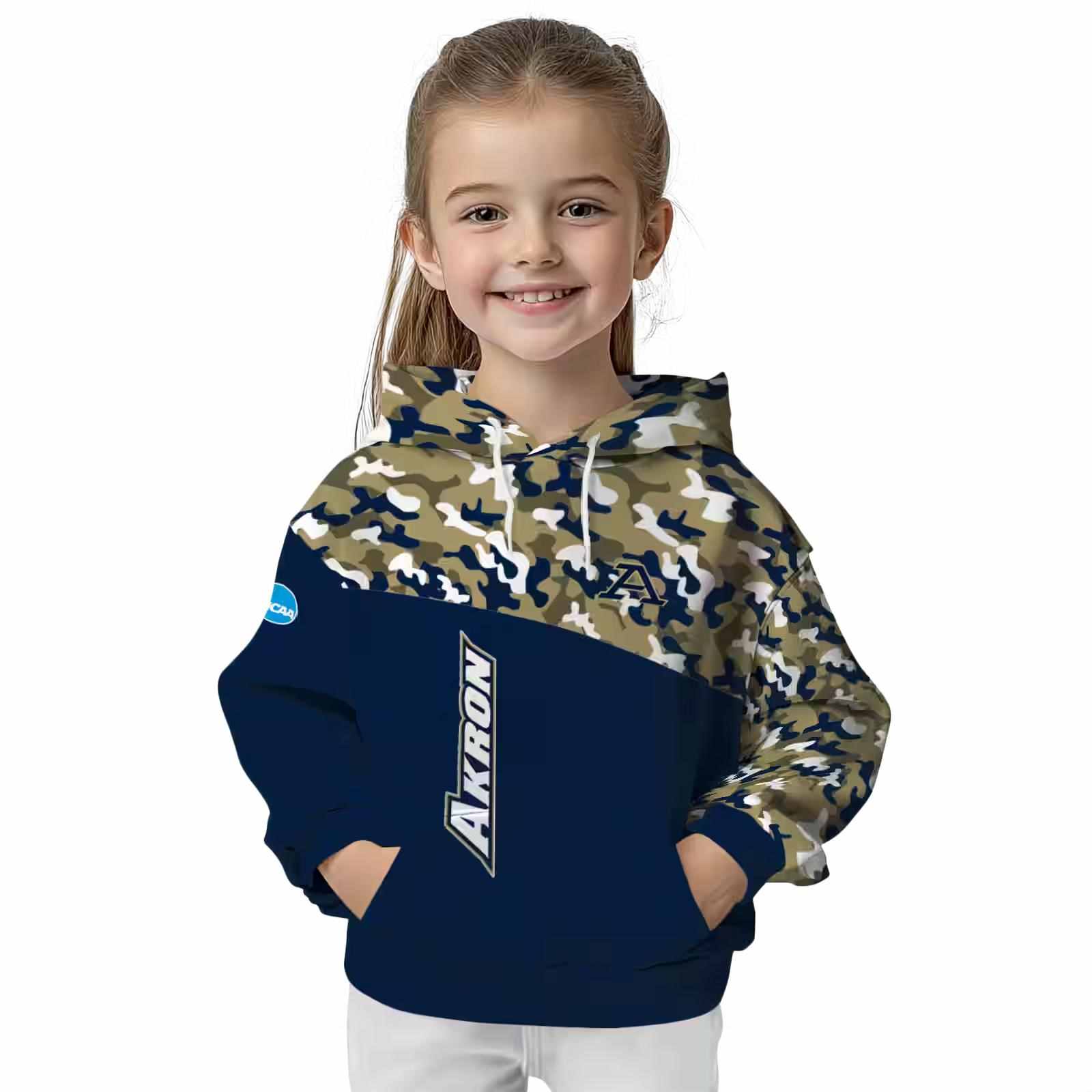 personalized akron zips camo pattern blue hoodie top rated