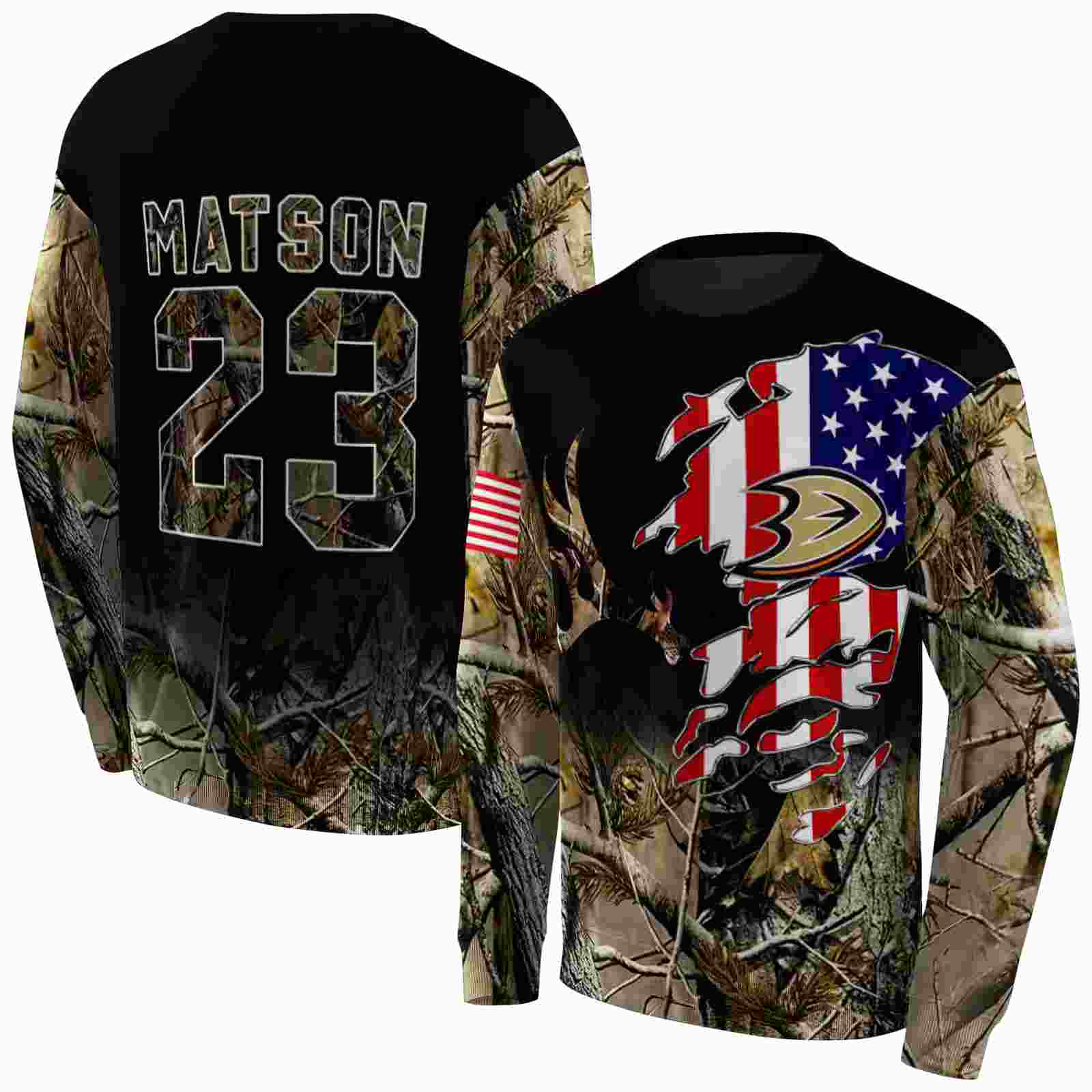 personalized anaheim ducks tree camo hoodie premium grade