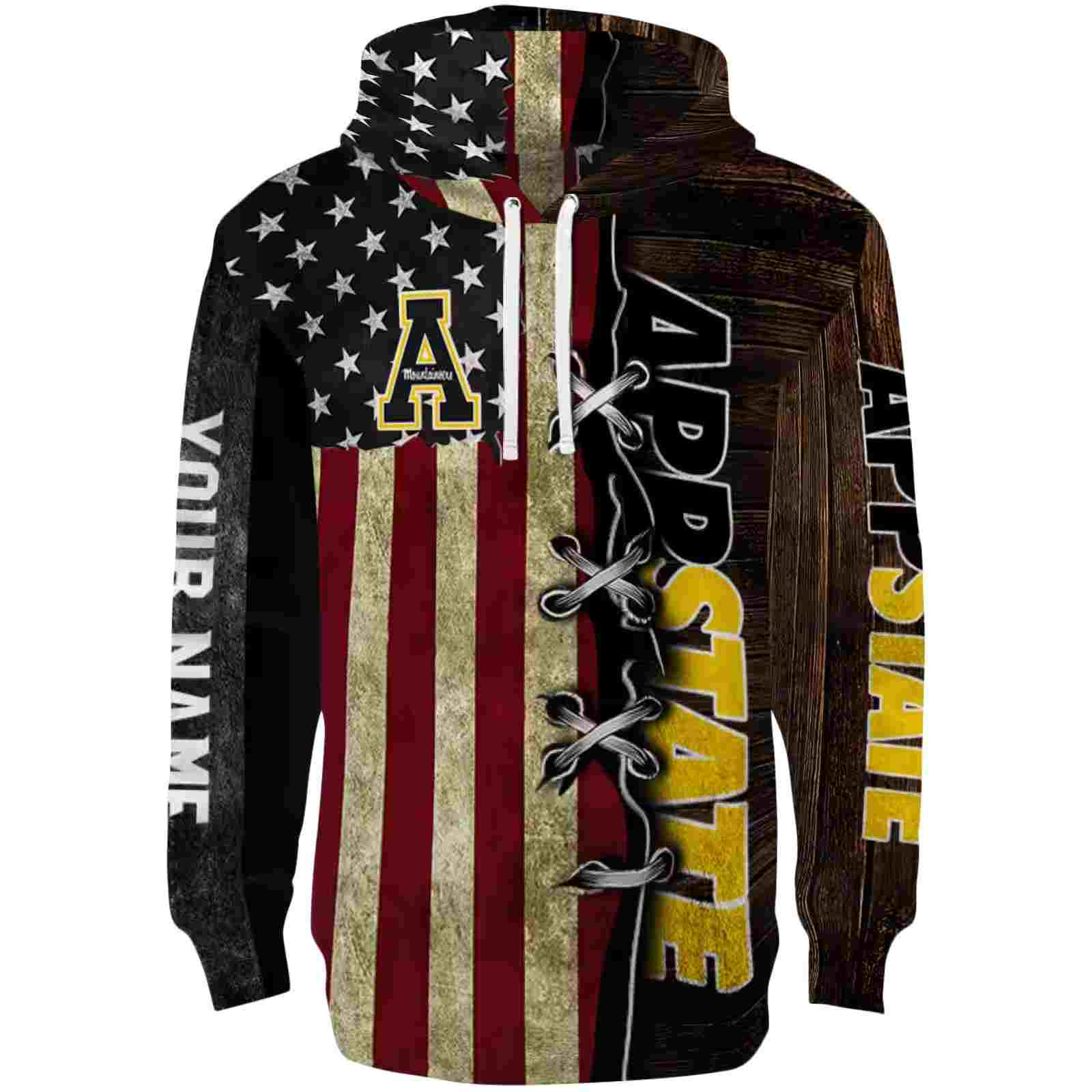 Personalized Appalachian State Mountaineers American Pride Hoodie