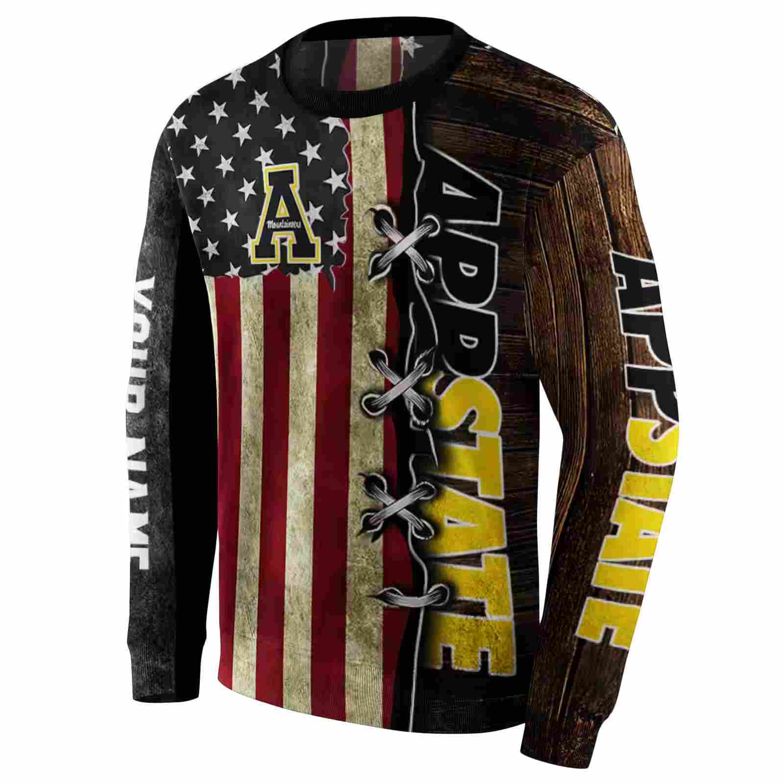 personalized appalachian state mountaineers american pride hoodie new arrival