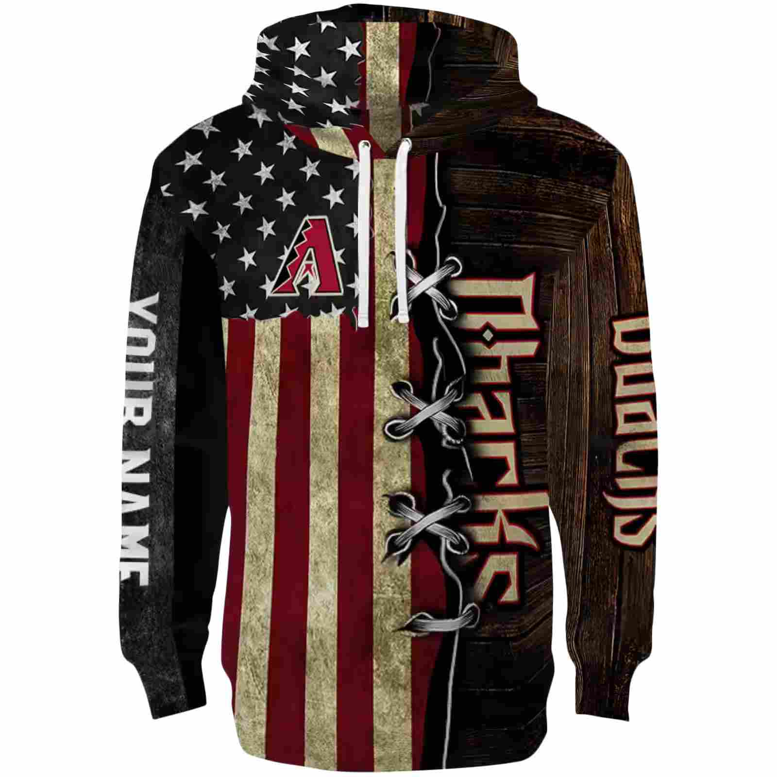 Personalized Arizona Diamondbacks American Pride Hoodie