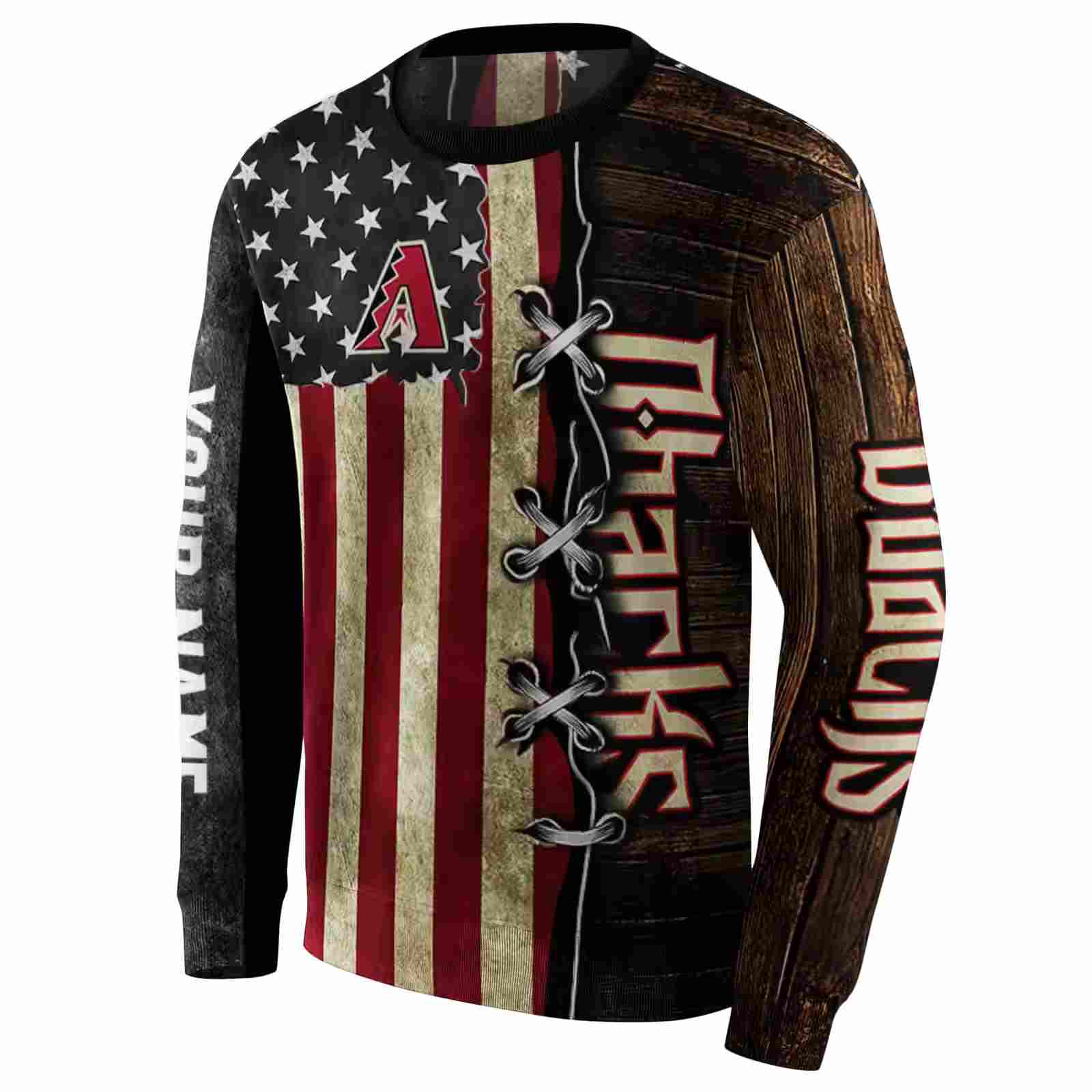 personalized arizona diamondbacks american pride hoodie new arrival