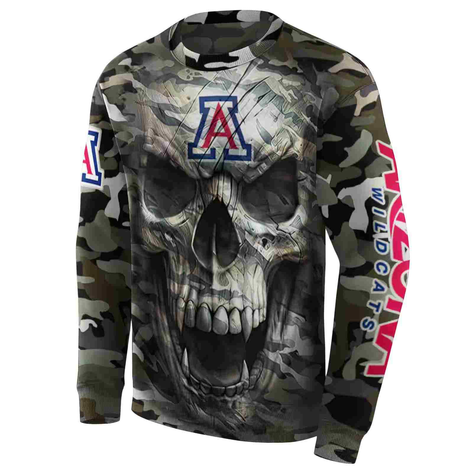 personalized arizona wildcats camo skull hoodie new arrival