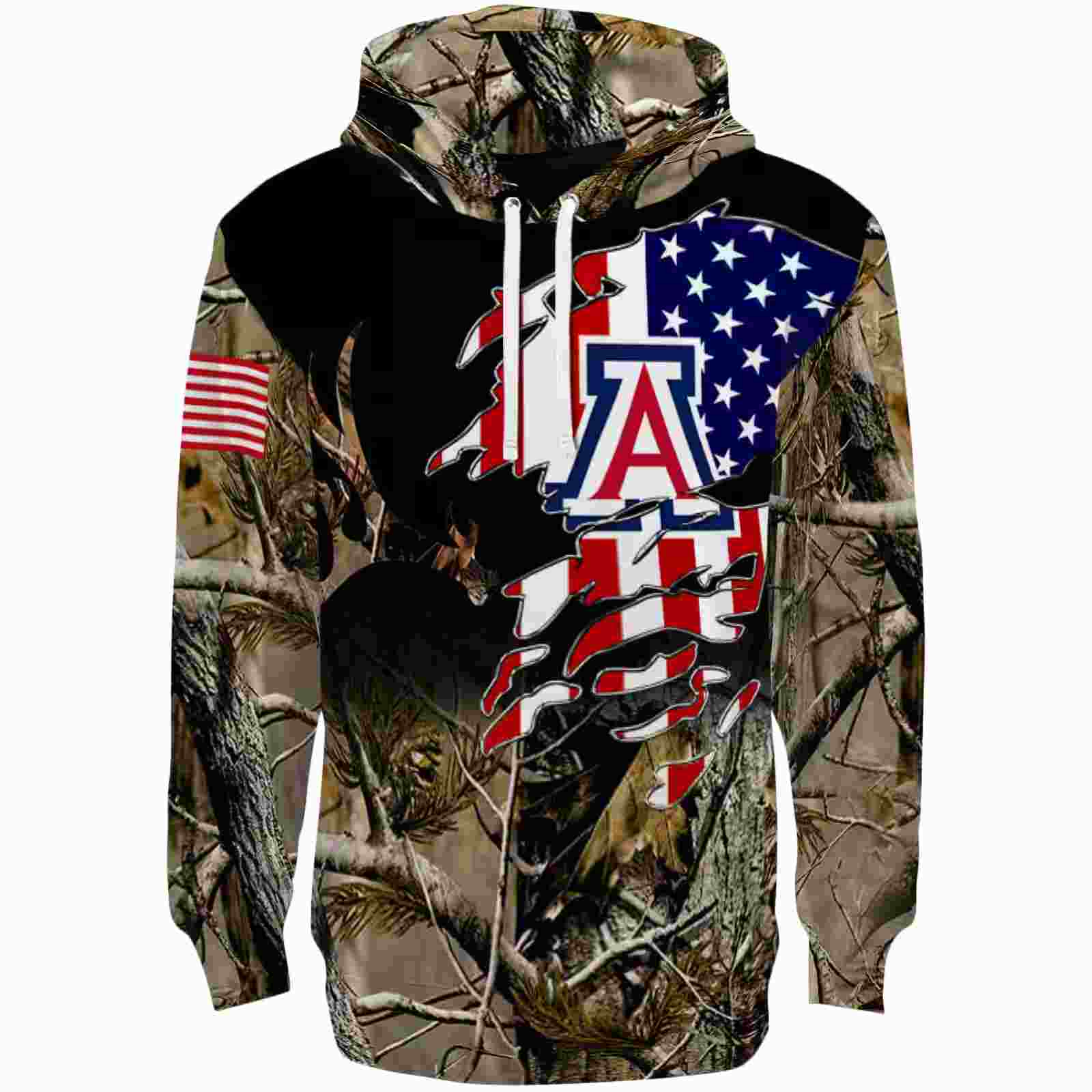 Personalized Arizona Wildcats Tree Camo Hoodie