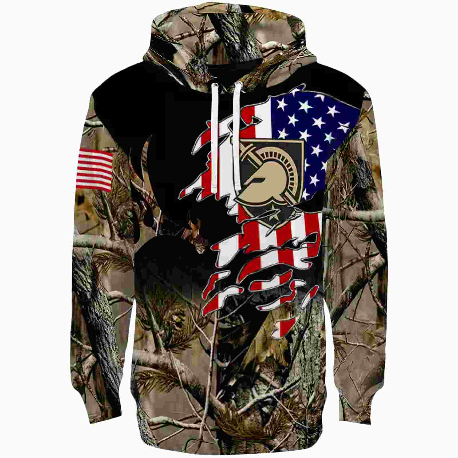 Personalized Army Black Knights Tree Camo Hoodie