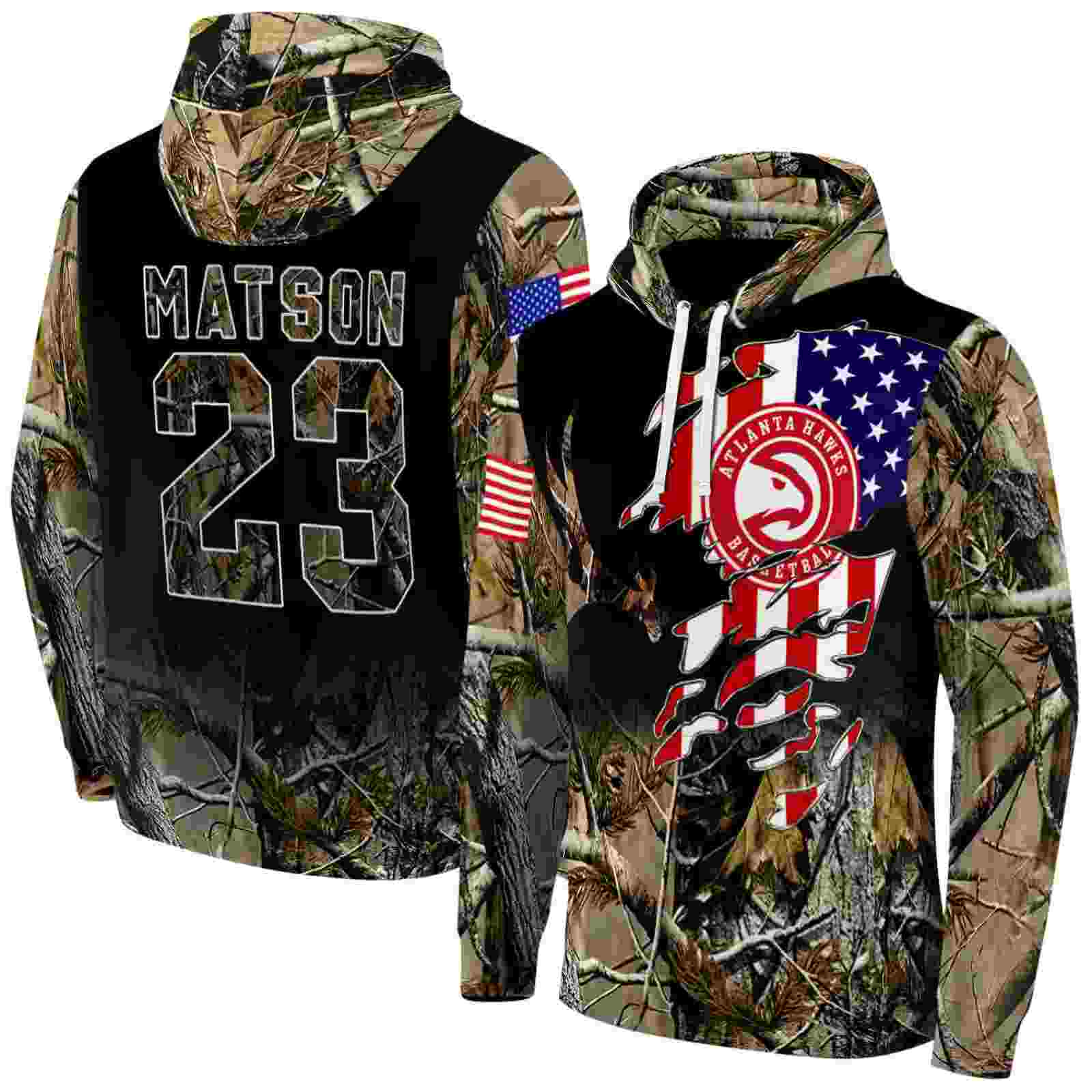 personalized atlanta hawks tree camo hoodie fashion forward