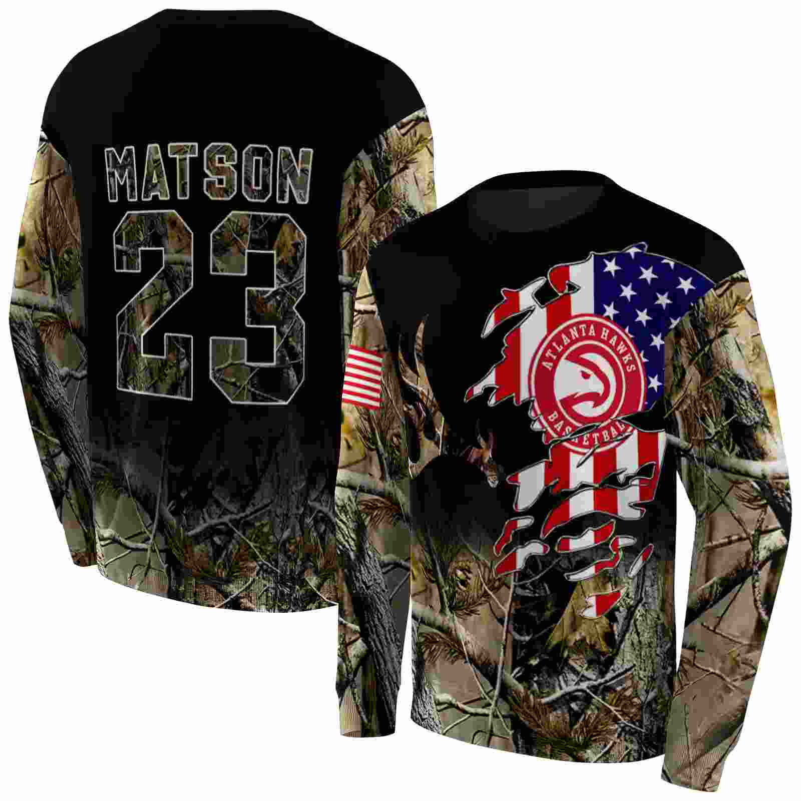 personalized atlanta hawks tree camo hoodie premium grade