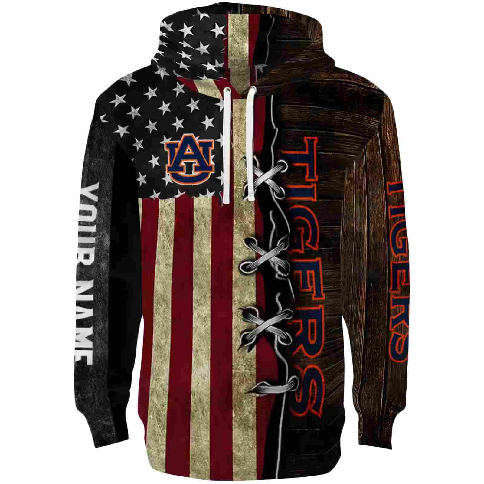 Personalized Auburn Tigers American Pride Hoodie