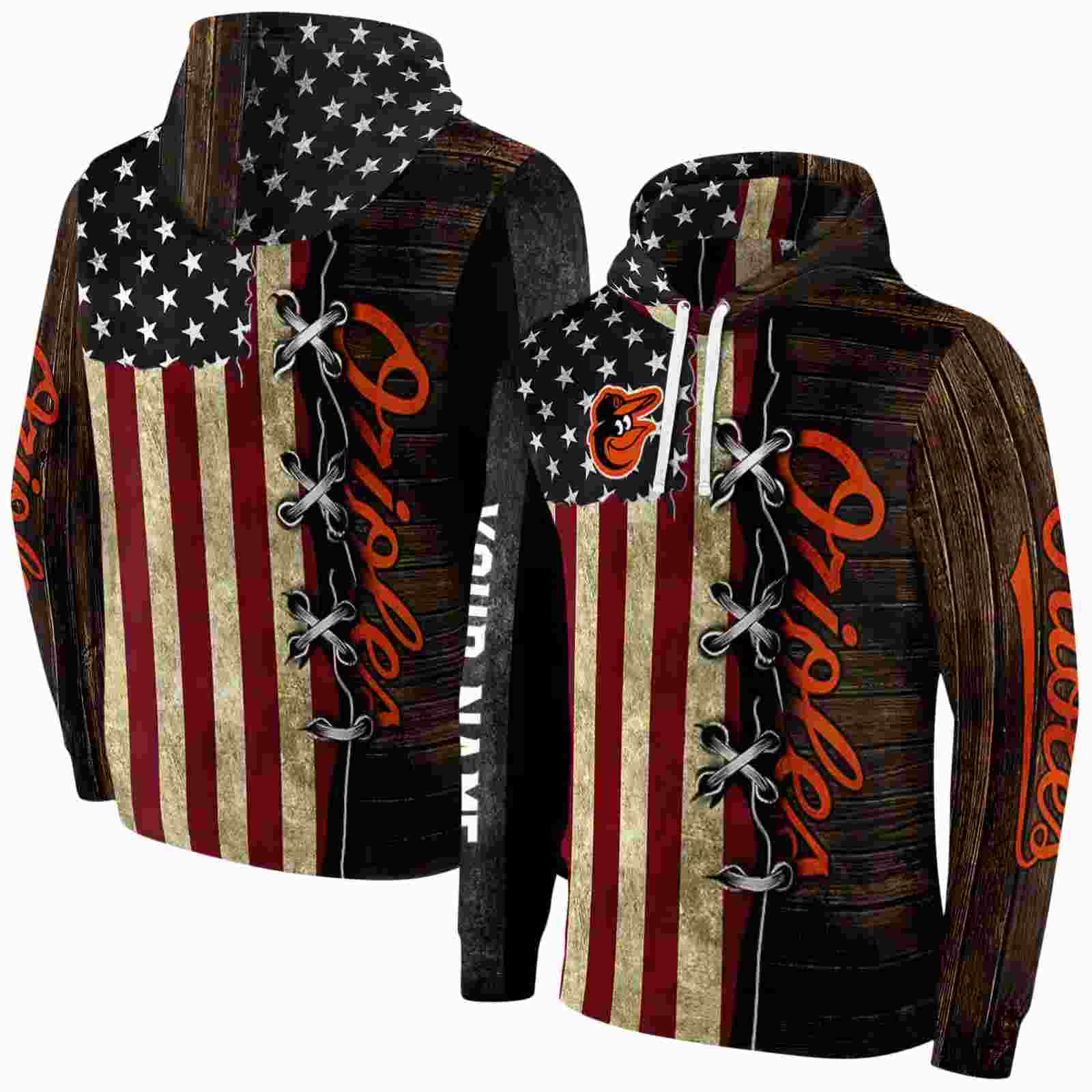 personalized baltimore orioles american pride hoodie fashion forward