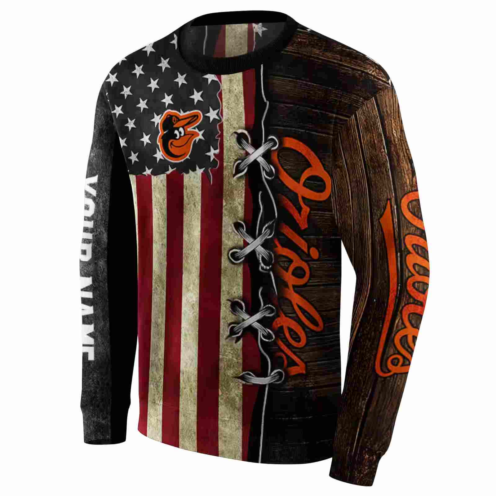 personalized baltimore orioles american pride hoodie new arrival