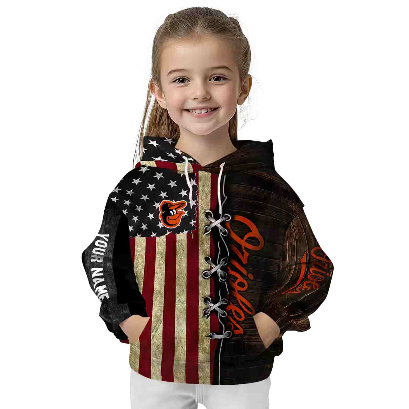 personalized baltimore orioles american pride hoodie top rated