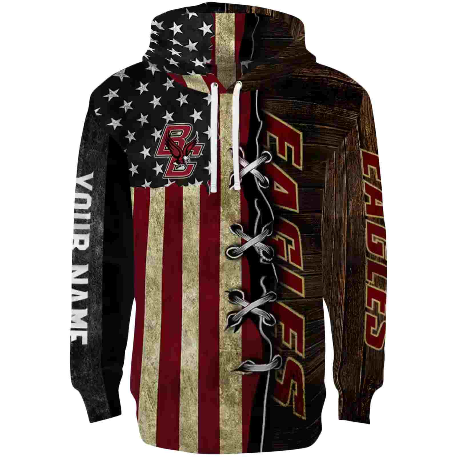 Personalized Boston College Eagles American Pride Hoodie