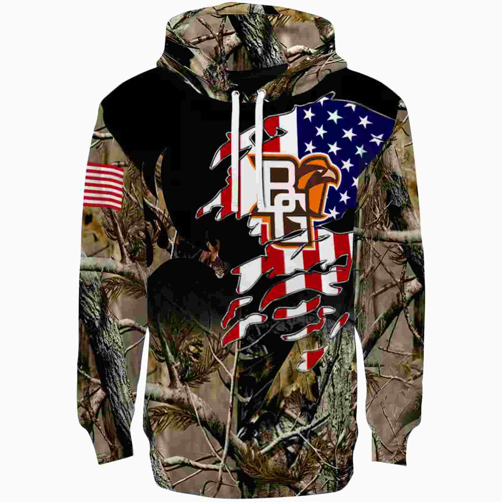 personalized bowling green falcons tree camo hoodie best selling