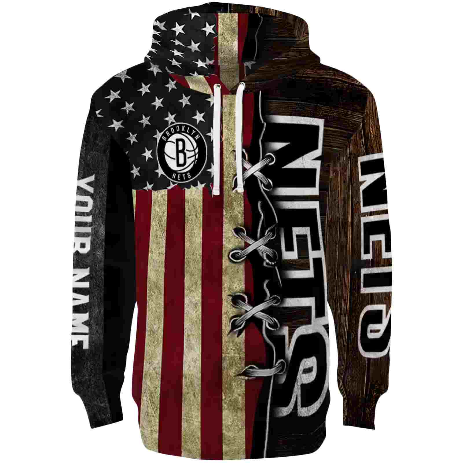 Personalized Brooklyn Nets American Pride Hoodie