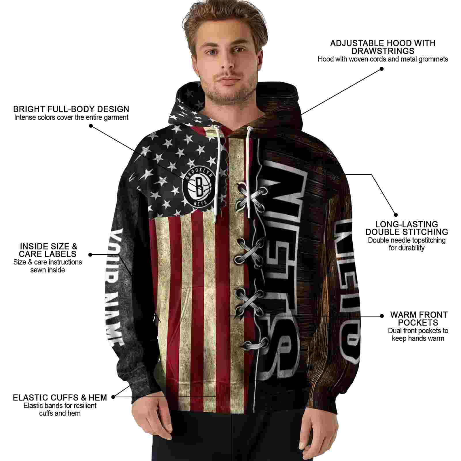 personalized brooklyn nets american pride hoodie latest model