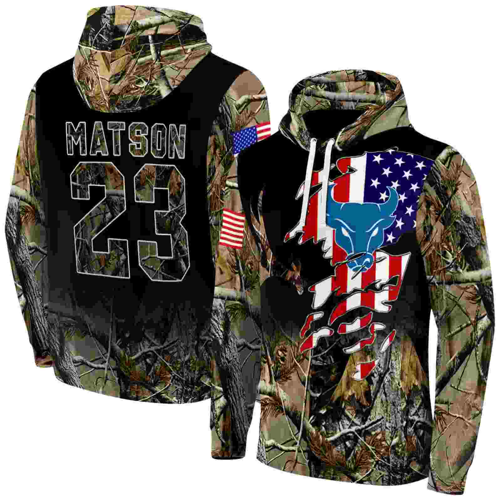personalized buffalo bulls tree camo hoodie fashion forward