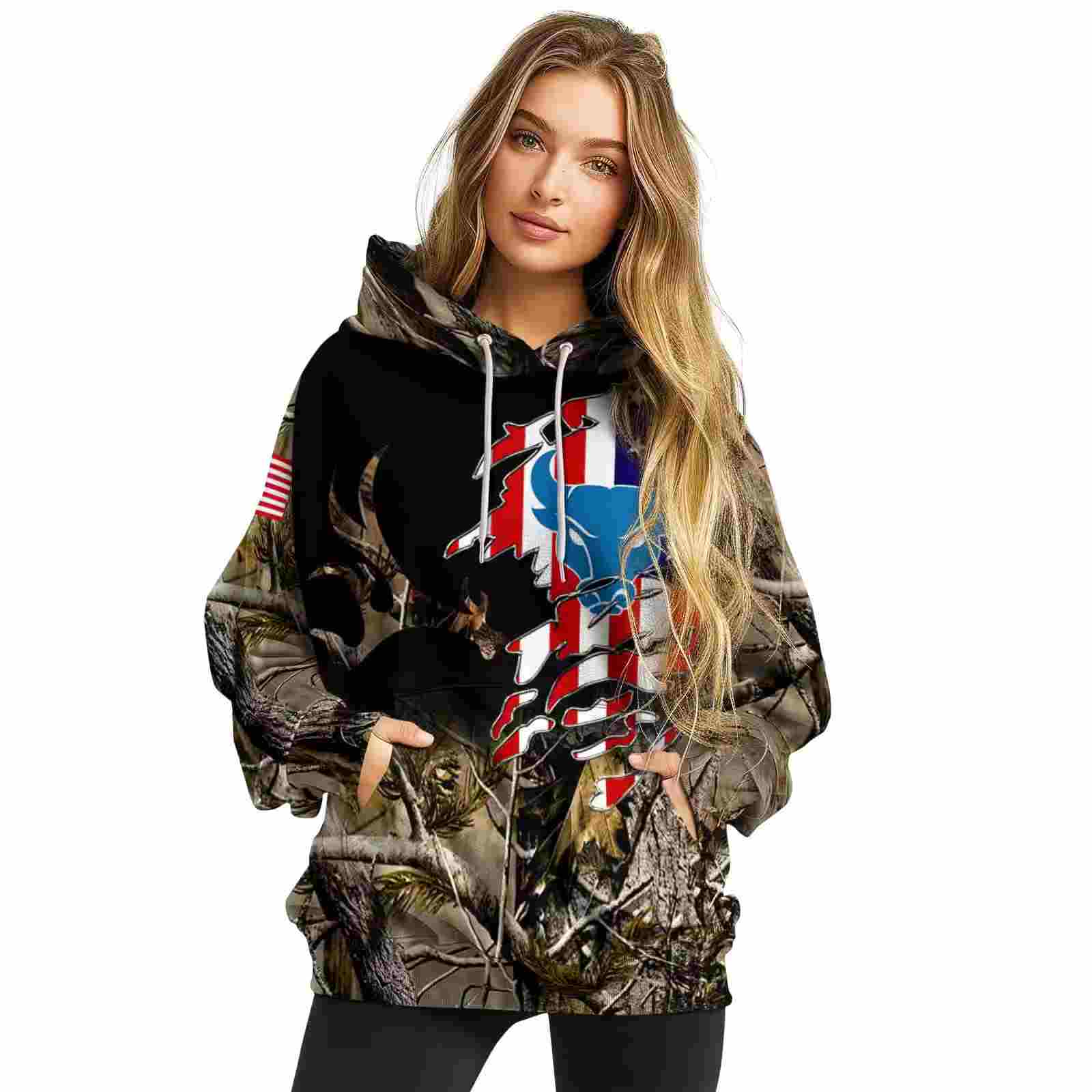 personalized buffalo bulls tree camo hoodie high quality
