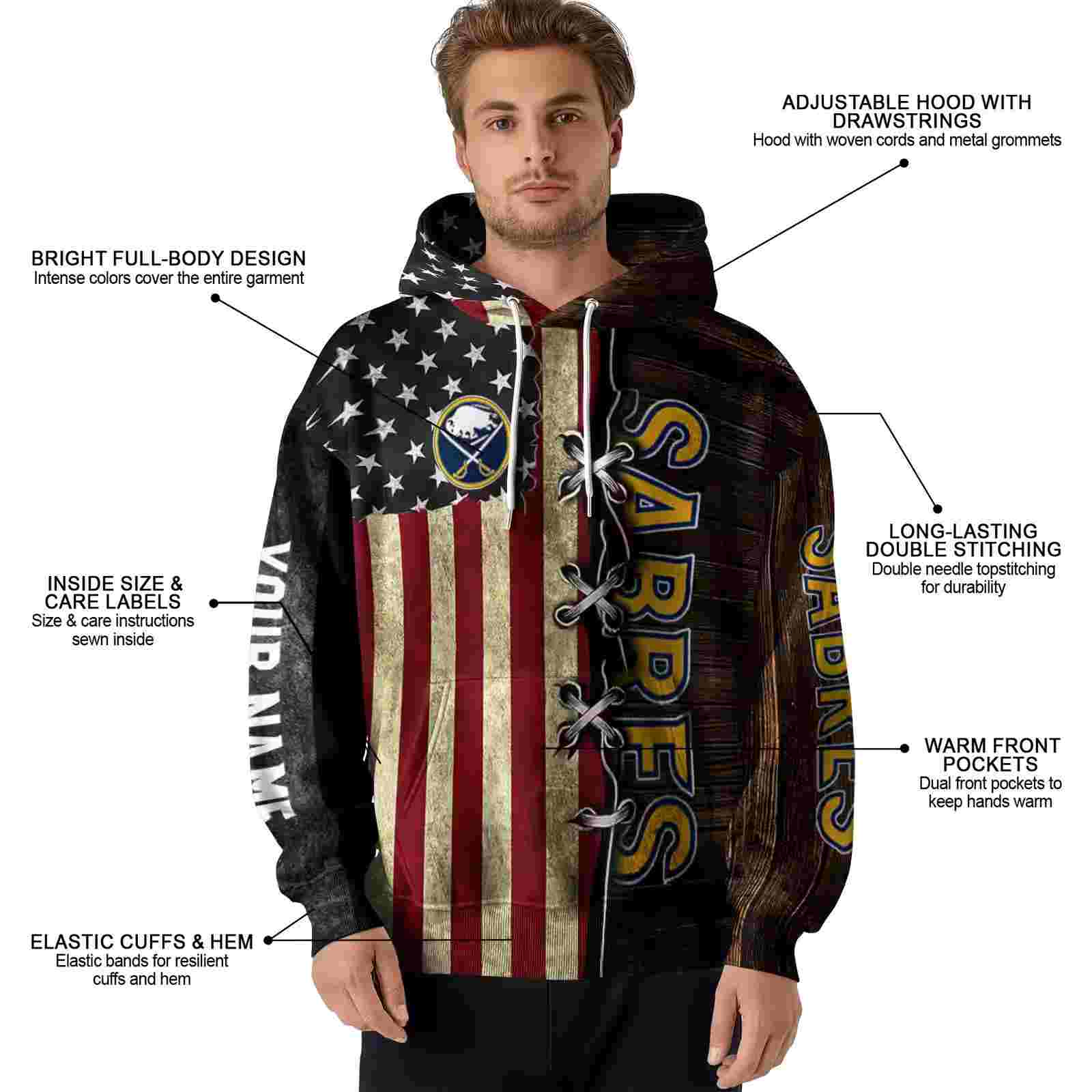 personalized buffalo sabres american pride hoodie latest model