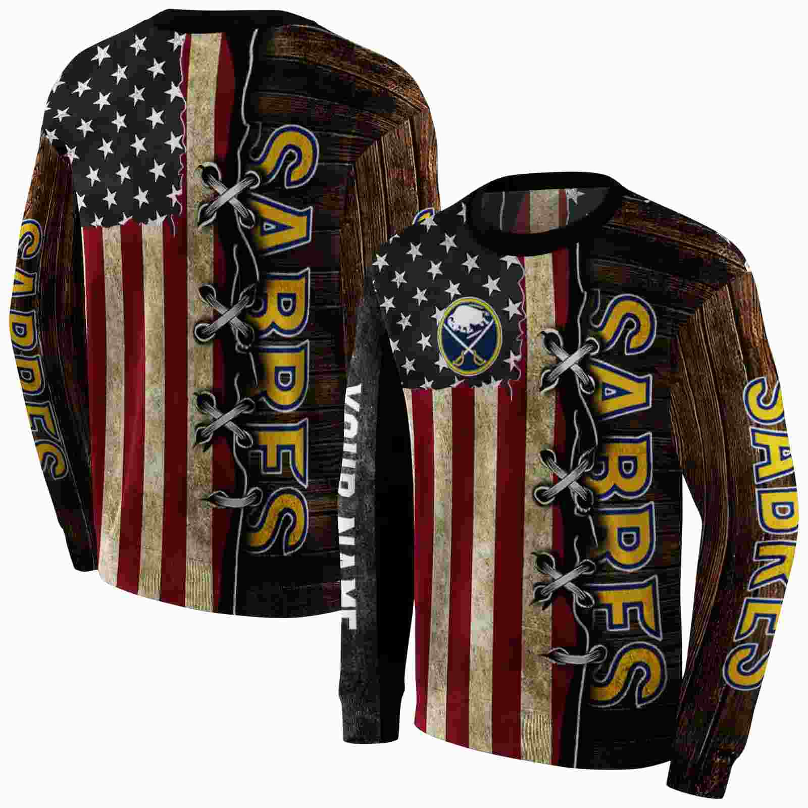 personalized buffalo sabres american pride hoodie premium grade