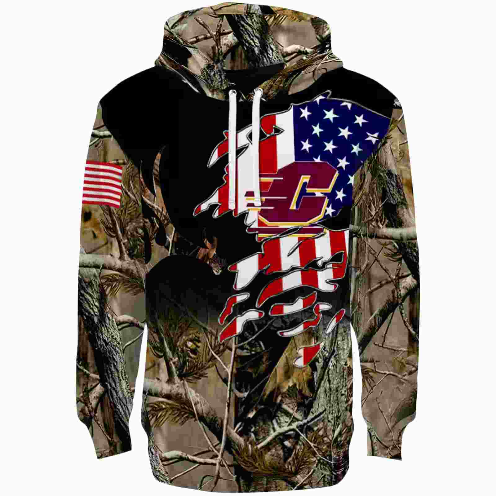 personalized central michigan chippewas tree camo hoodie best selling