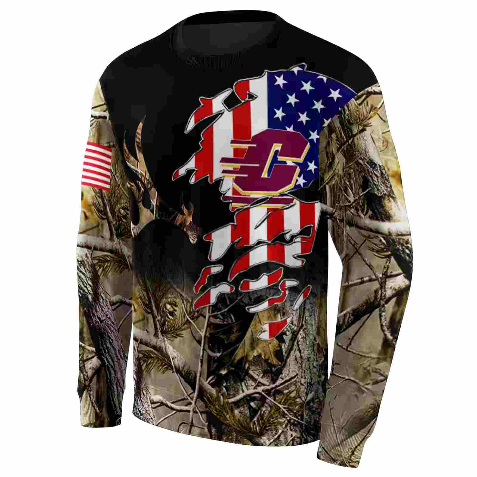 personalized central michigan chippewas tree camo hoodie new arrival