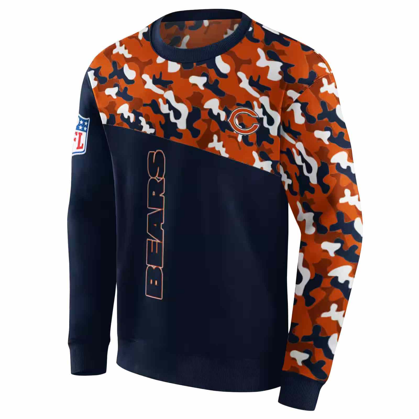 personalized chicago bears camo pattern blue hoodie new arrival