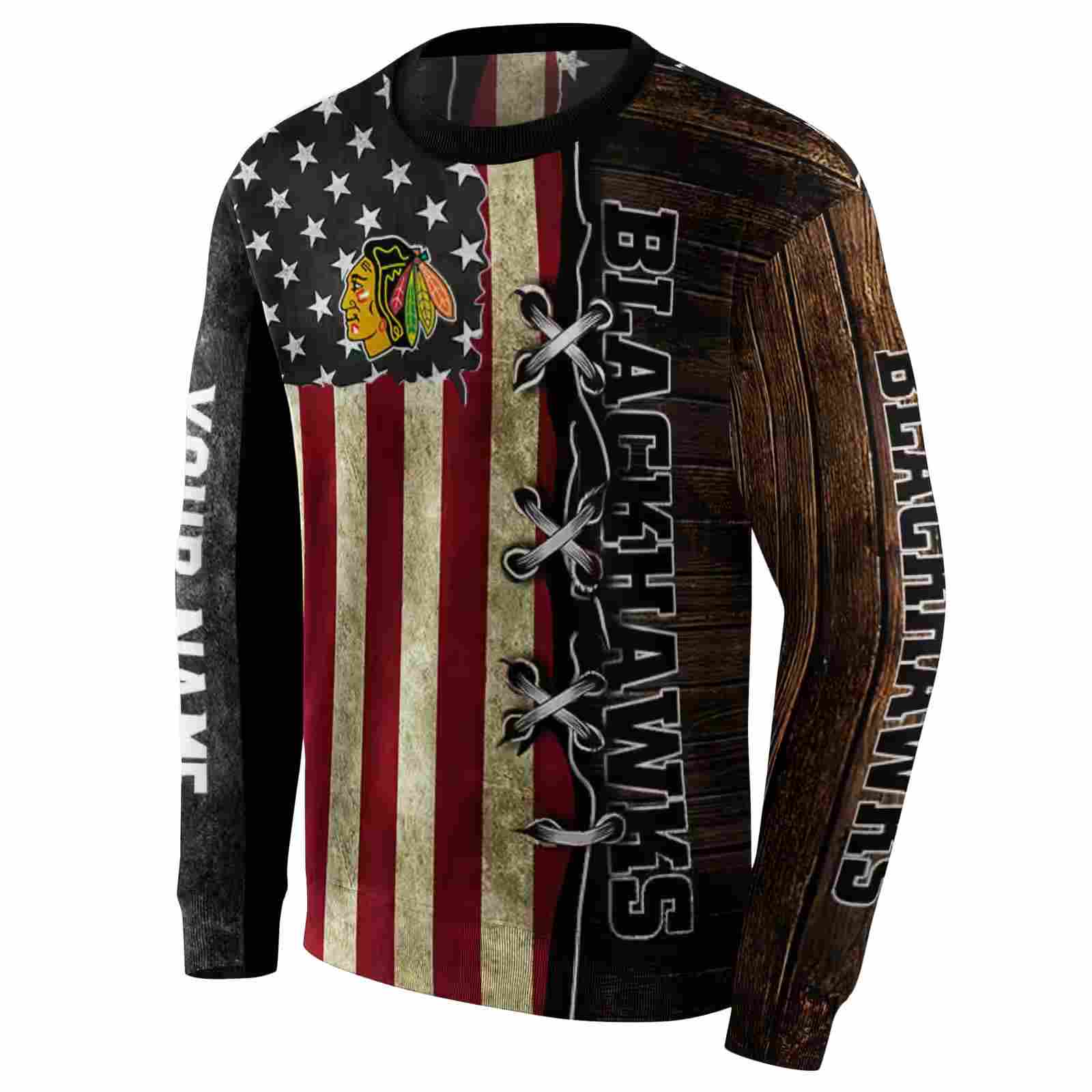 personalized chicago blackhawks american pride hoodie new arrival