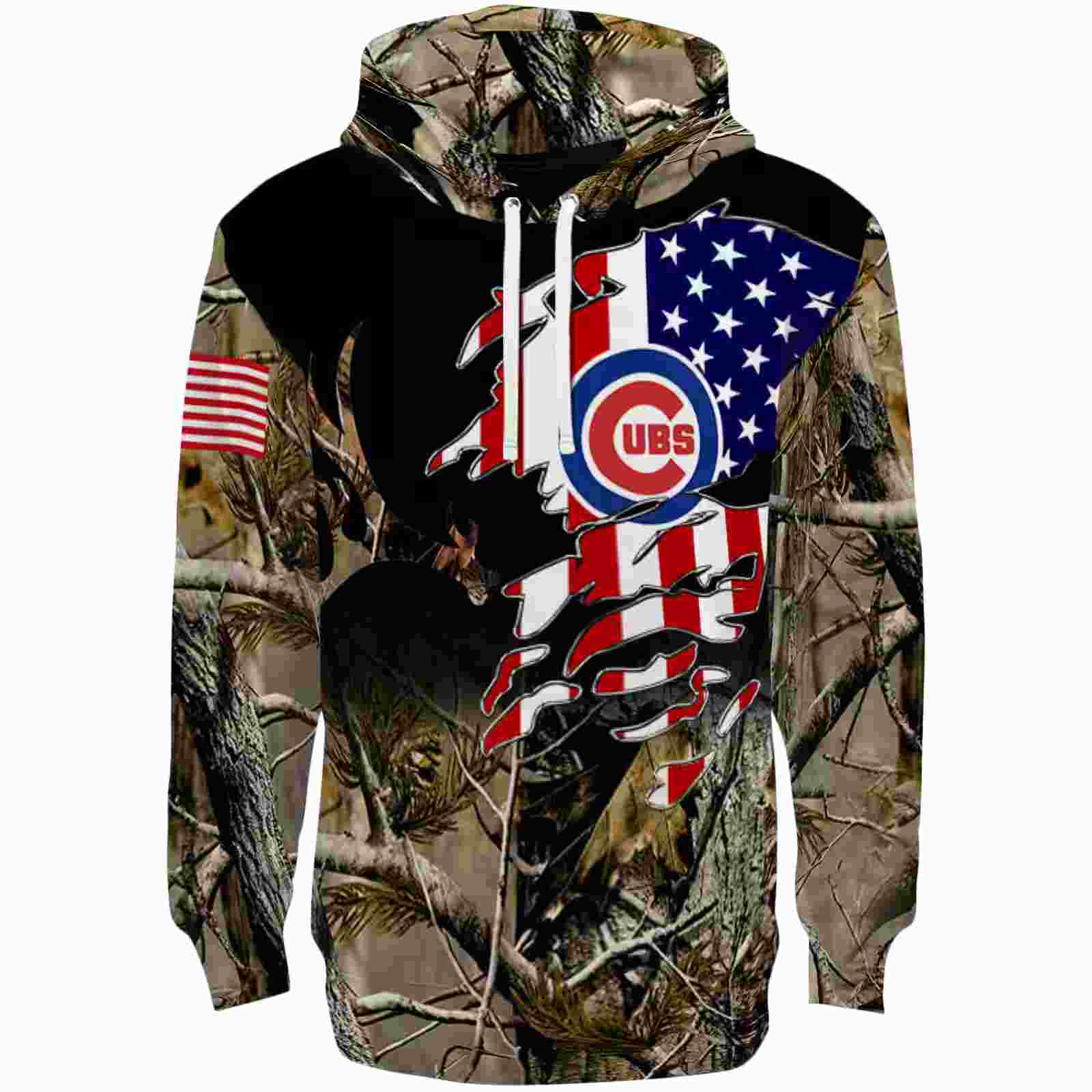 Personalized Chicago Cubs Tree Camo Hoodie