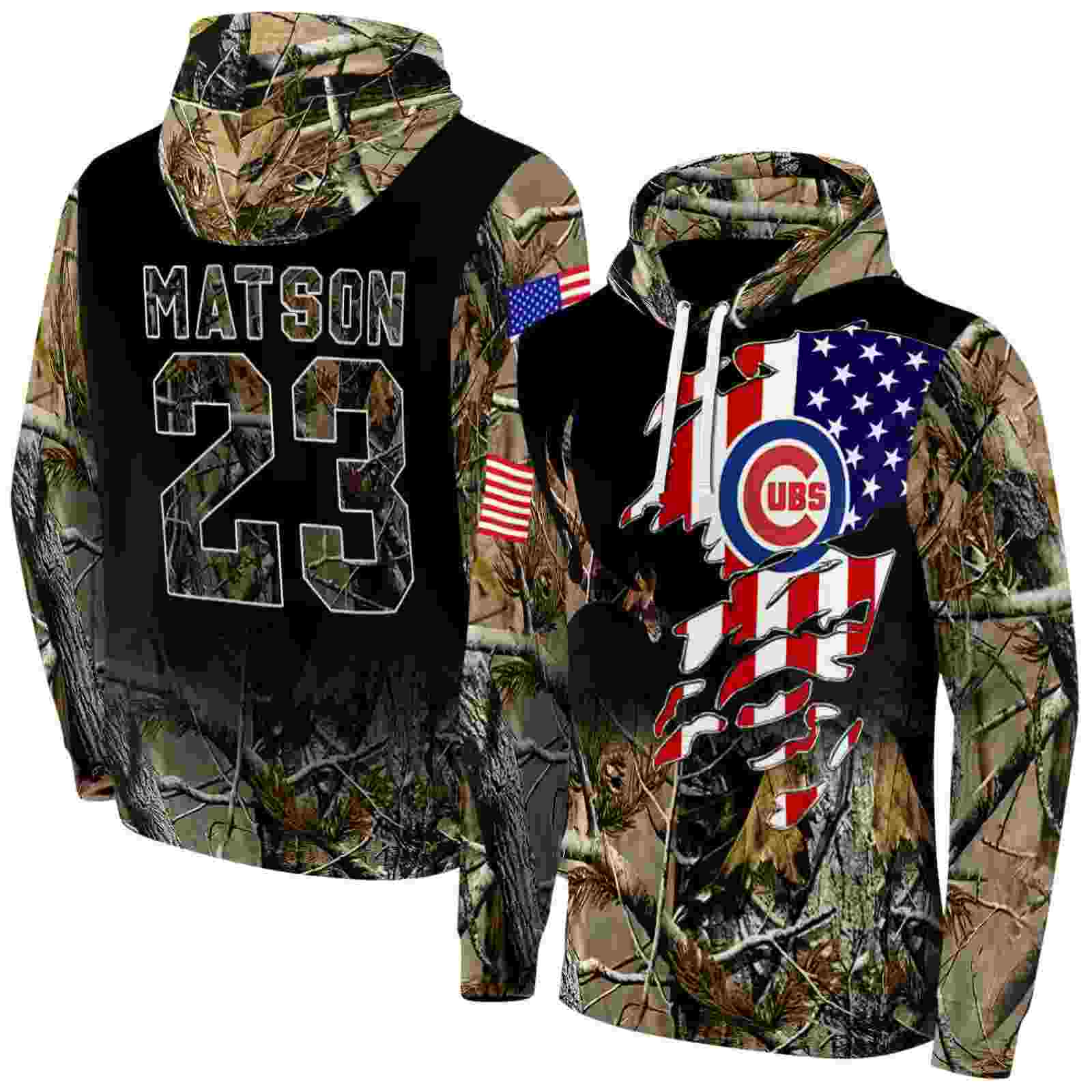 personalized chicago cubs tree camo hoodie fashion forward