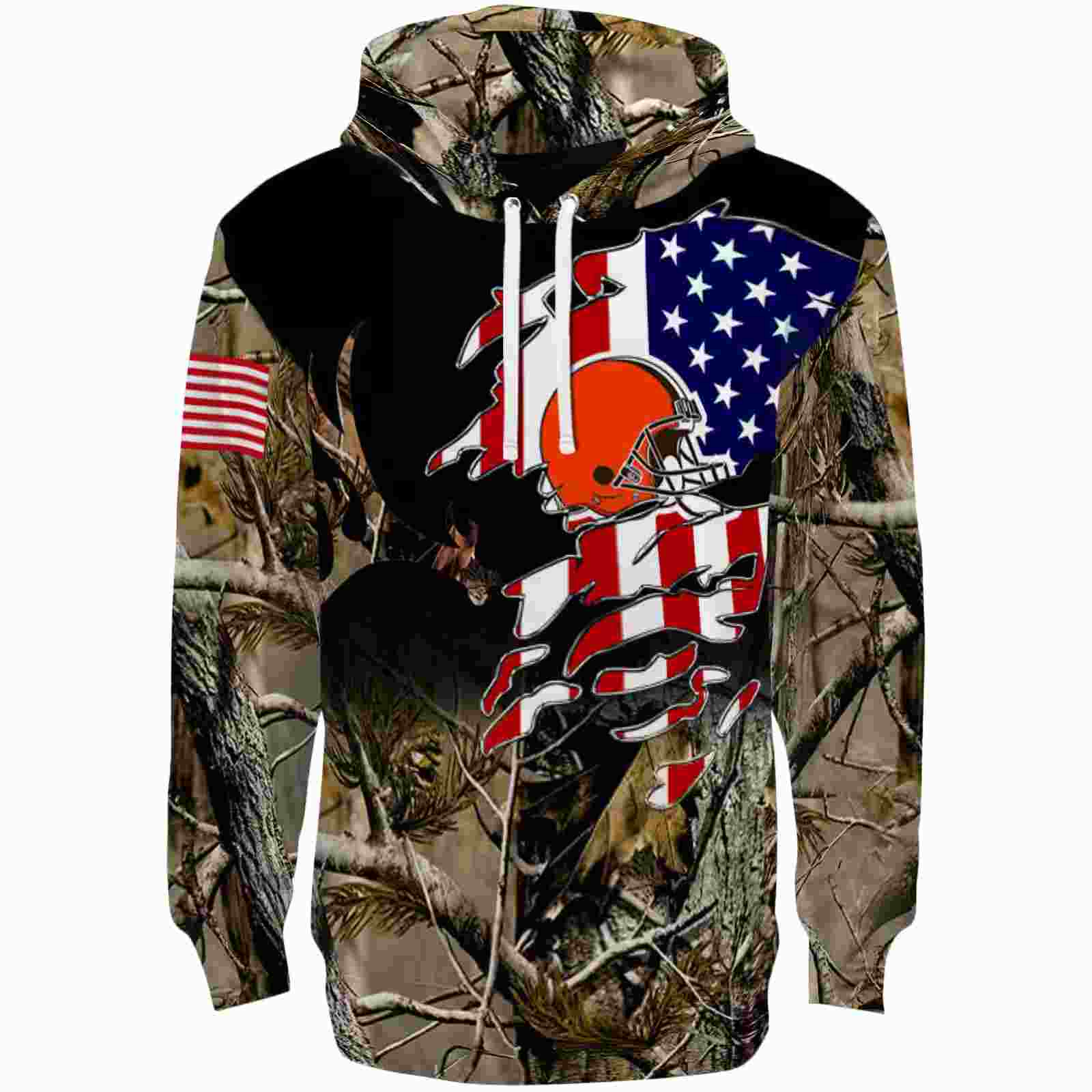 Personalized Cleveland Browns Tree Camo Hoodie