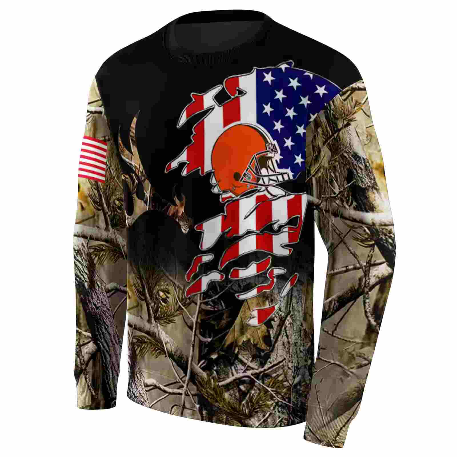 personalized cleveland browns tree camo hoodie new arrival