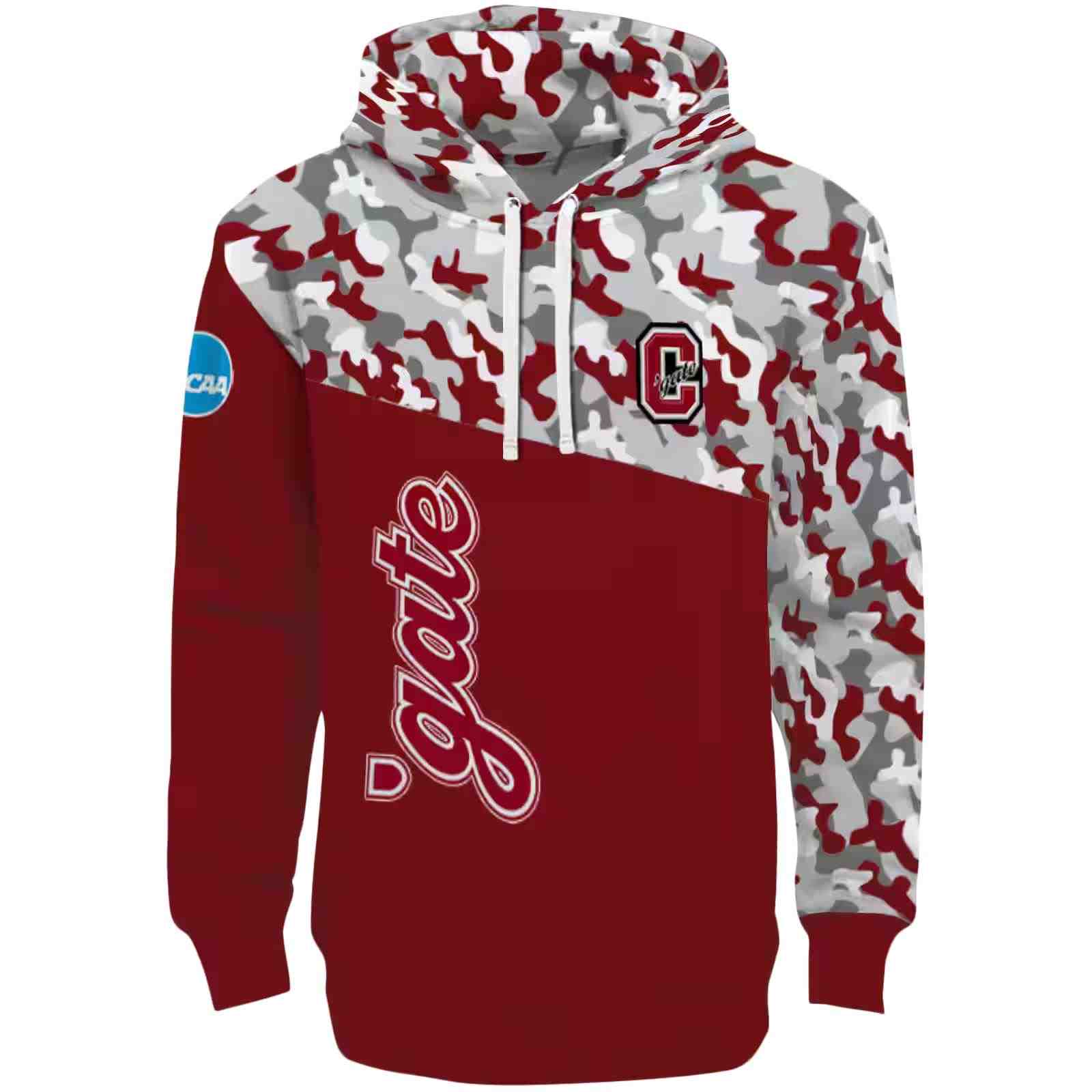 Personalized Colgate Raiders Camo Pattern Maroon Hoodie