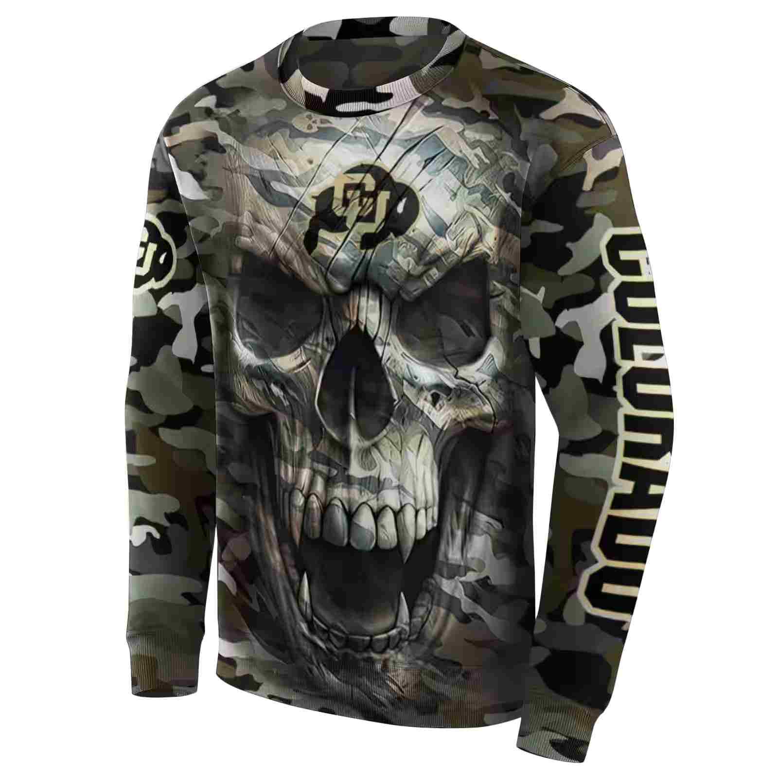 personalized colorado buffaloes camo skull hoodie new arrival