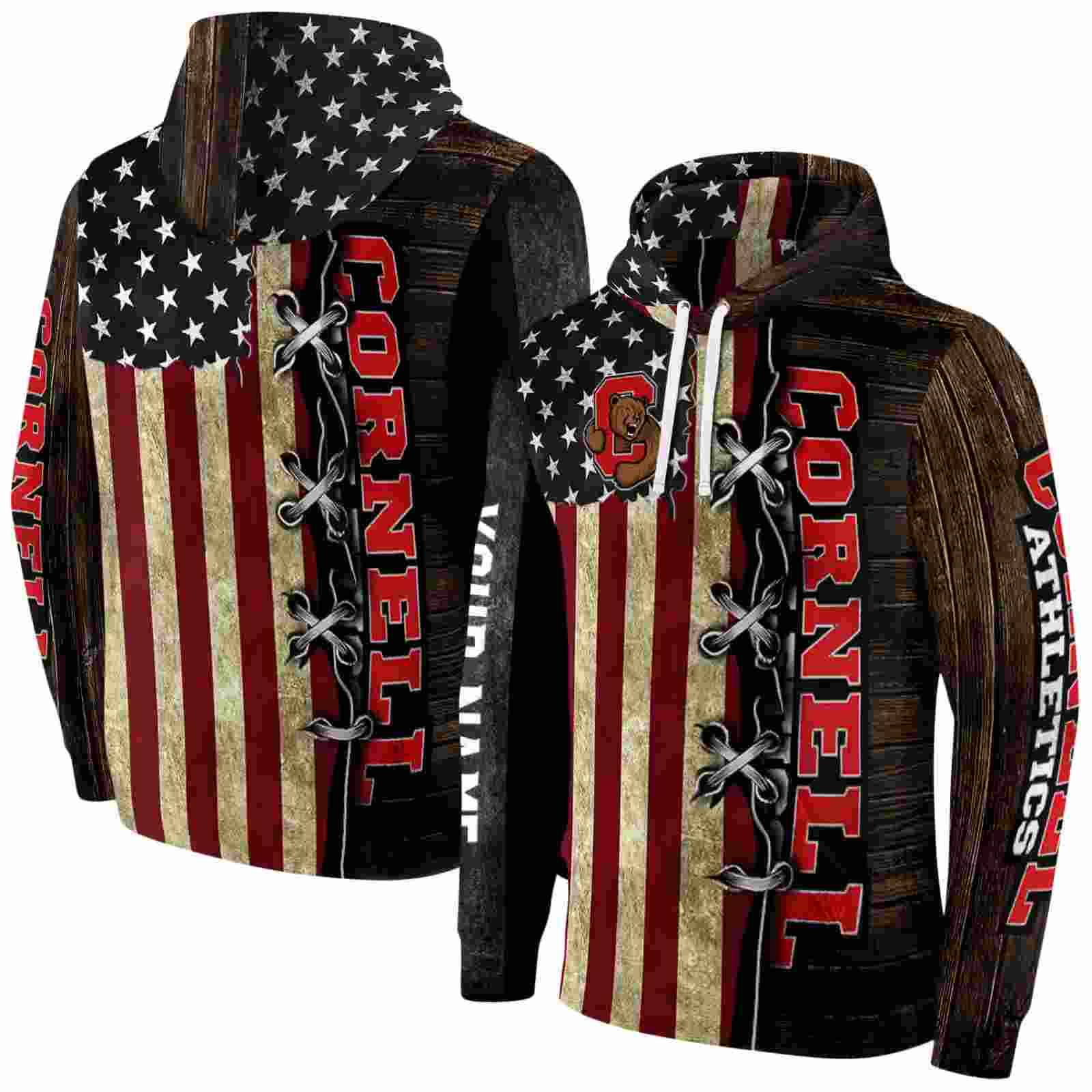 personalized cornell big red american pride hoodie fashion forward