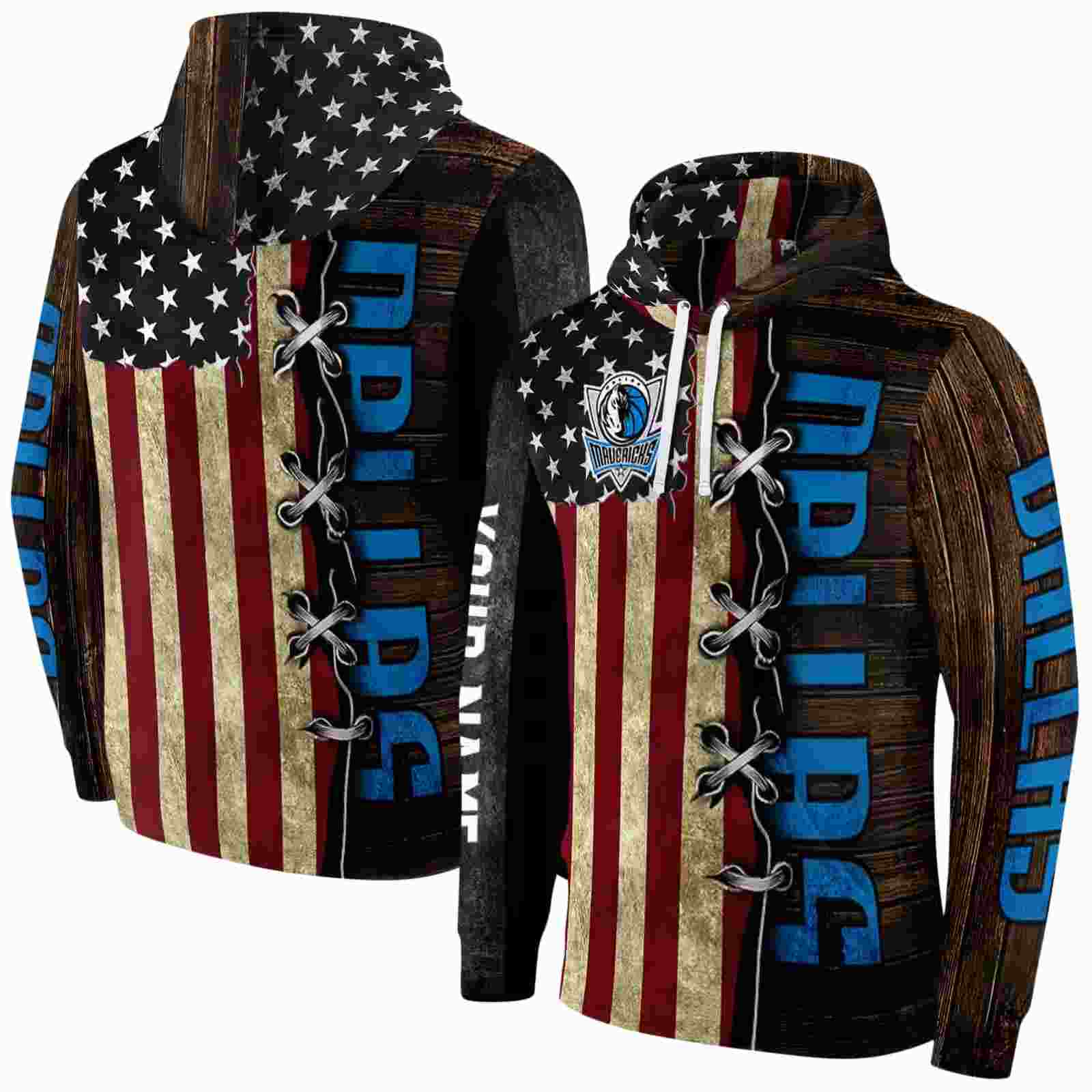 personalized dallas mavericks american pride hoodie fashion forward