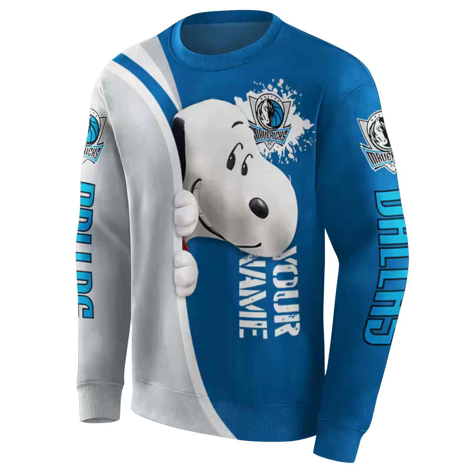 personalized dallas mavericks peeking snoopy blue hoodie new arrival