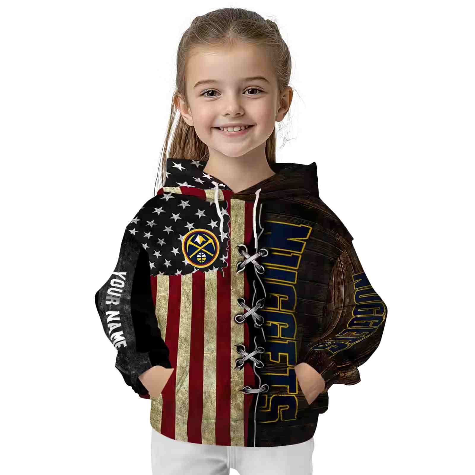 personalized denver nuggets american pride hoodie top rated