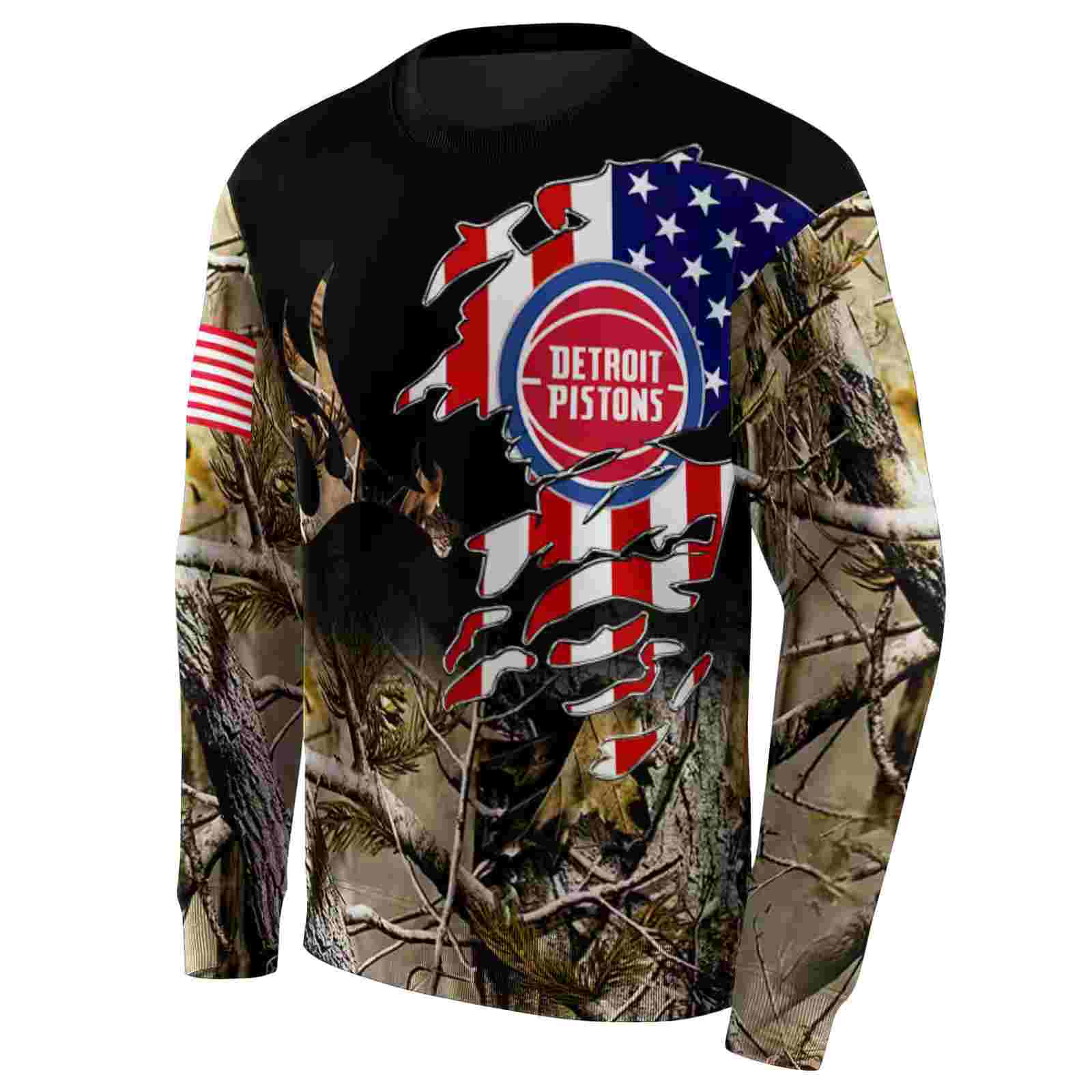 personalized detroit pistons tree camo hoodie new arrival