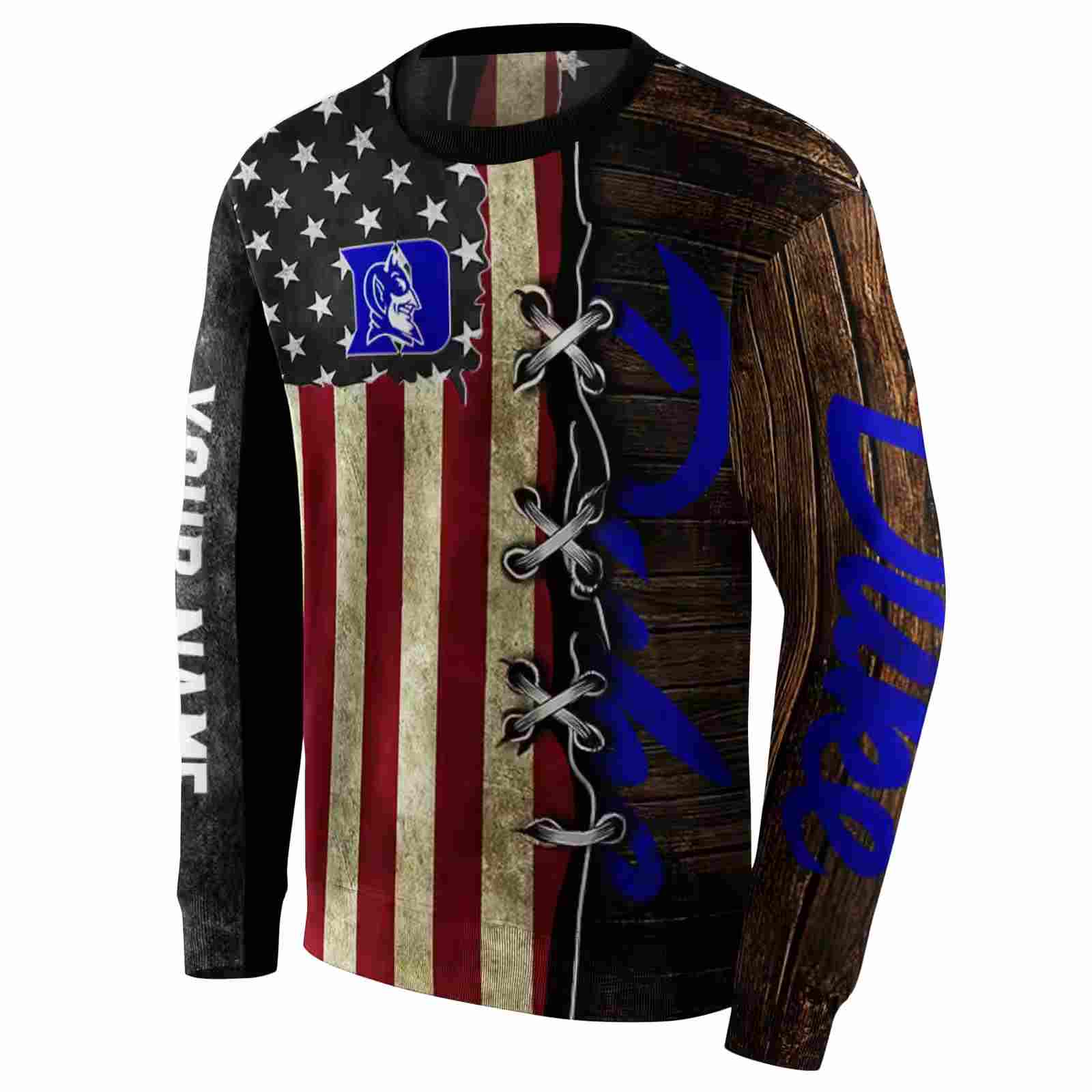 personalized duke blue devils american pride hoodie new arrival