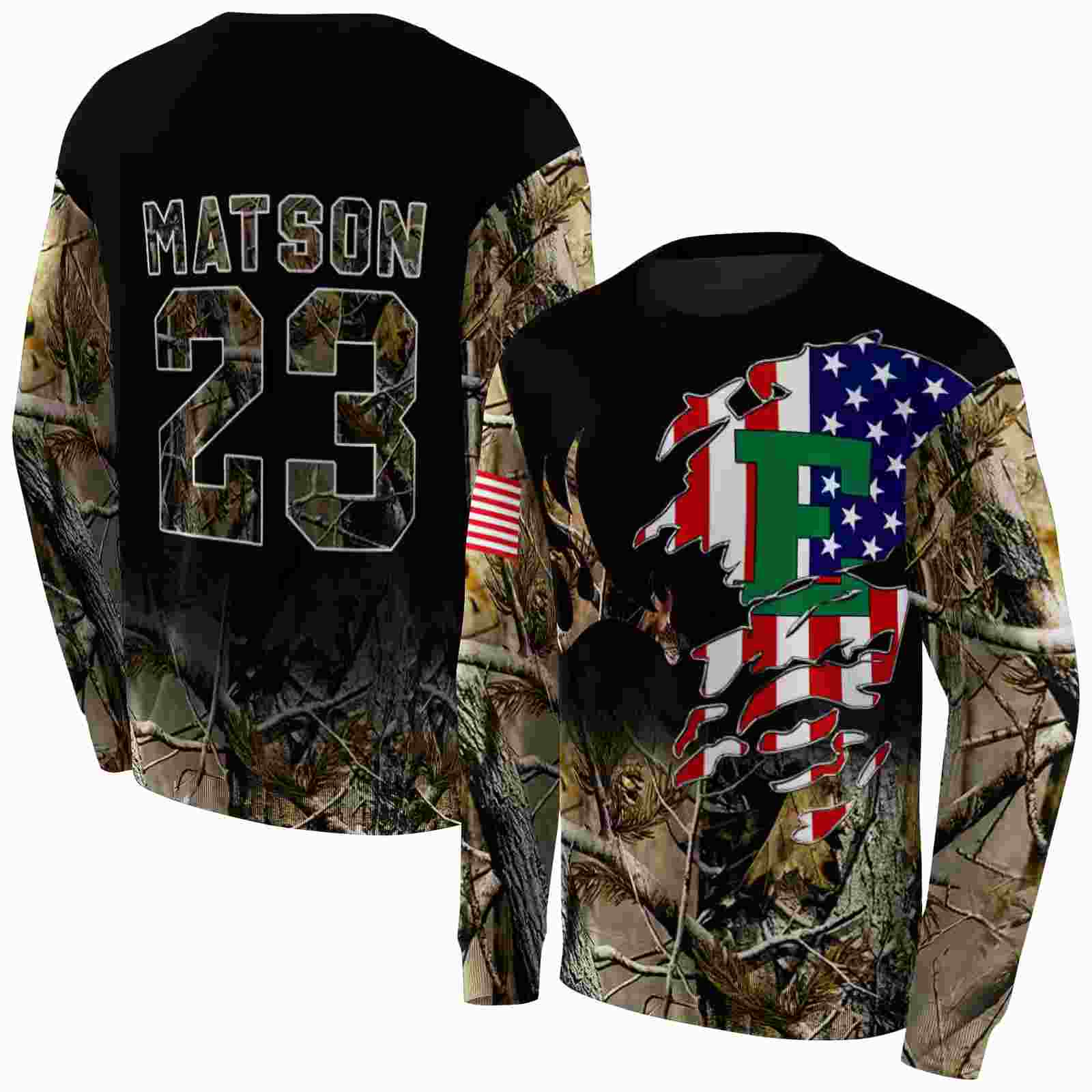 personalized eastern michigan eagles tree camo hoodie premium grade