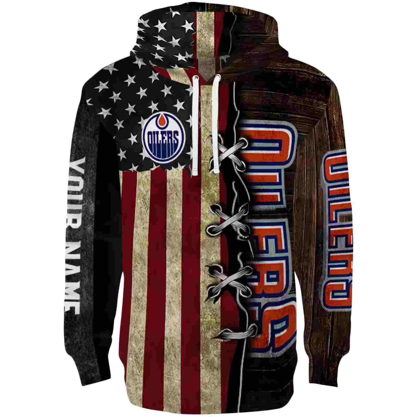 Personalized Edmonton Oilers American Pride Hoodie