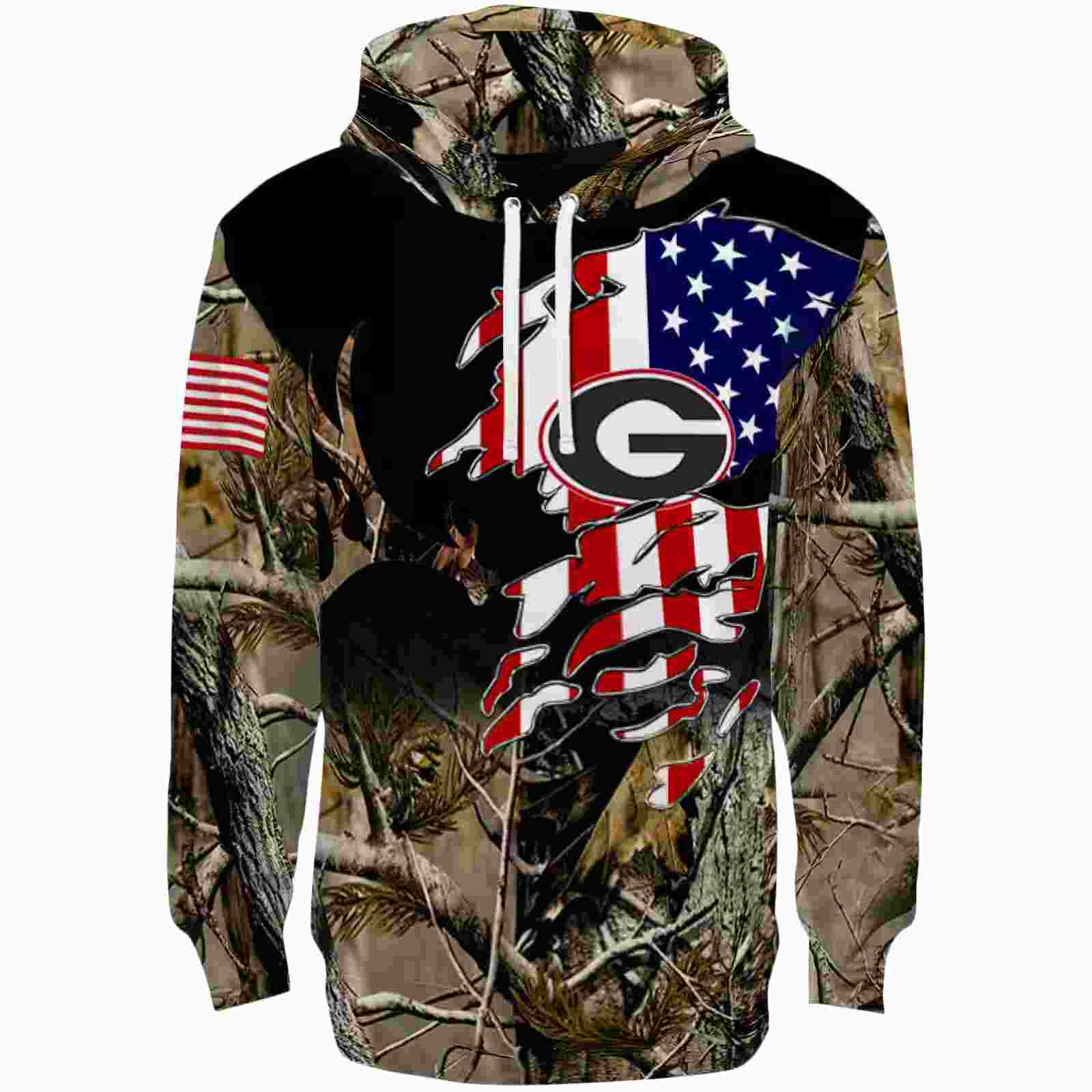 Personalized Georgia Bulldogs Tree Camo Hoodie