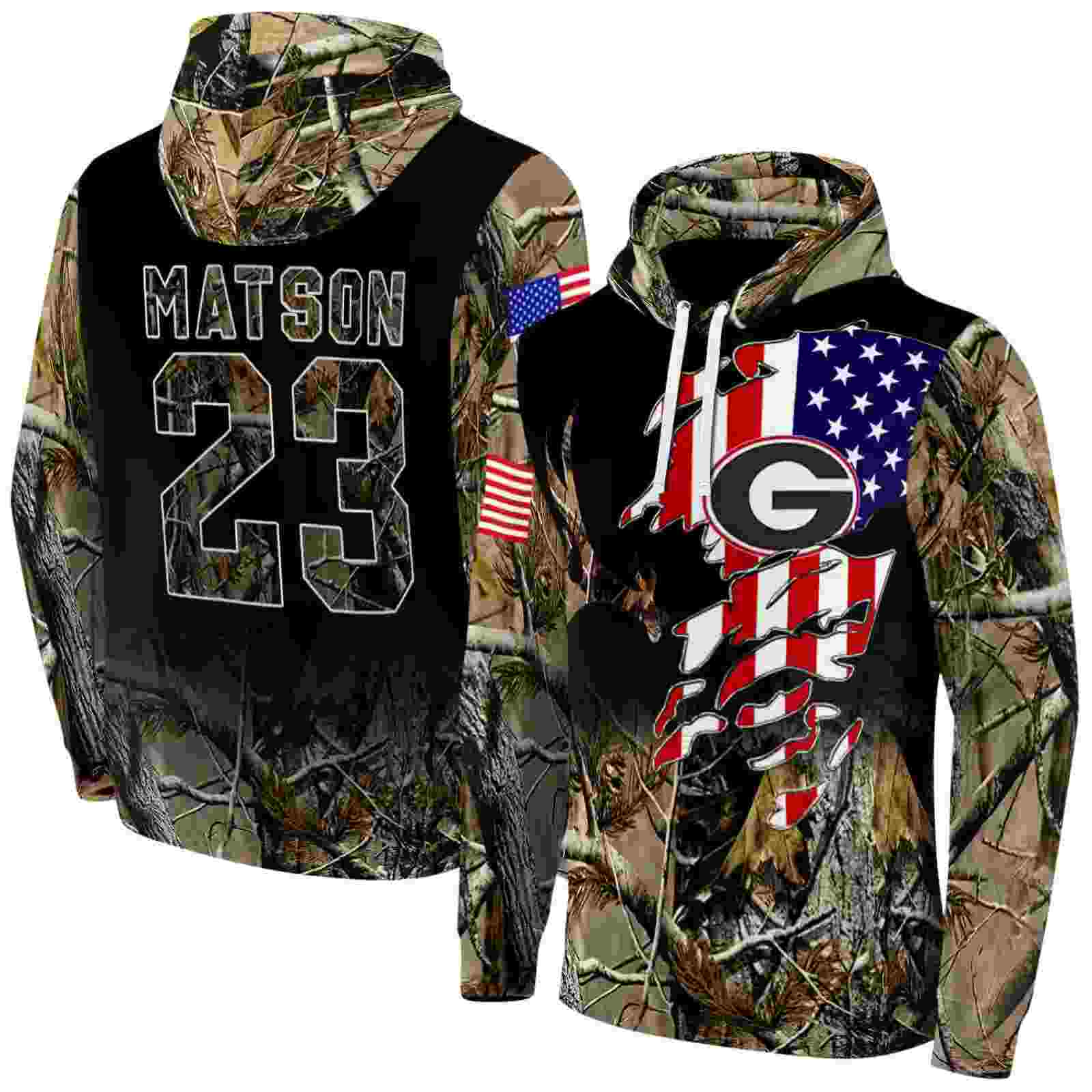 personalized georgia bulldogs tree camo hoodie fashion forward