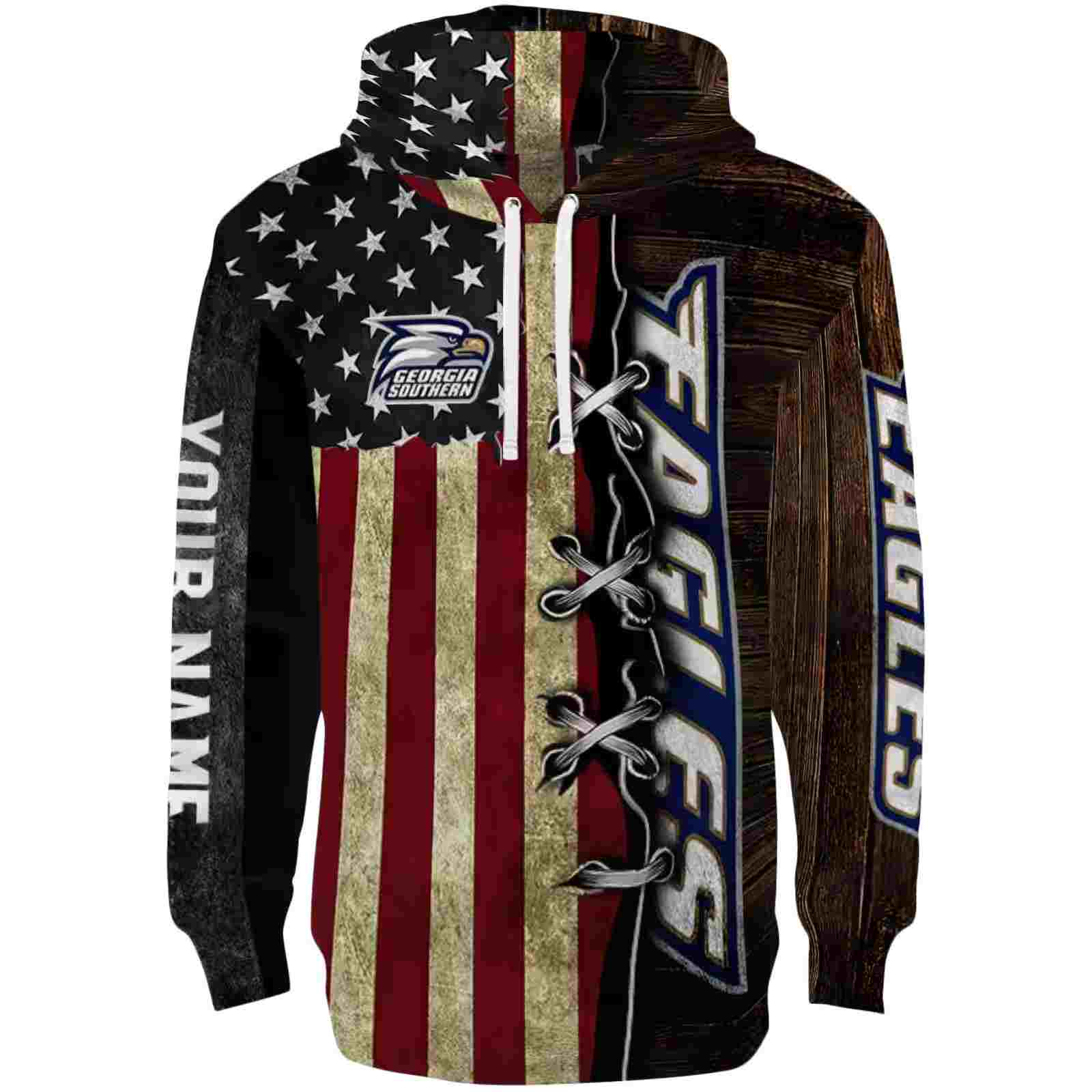 Personalized Georgia Southern Eagles American Pride Hoodie